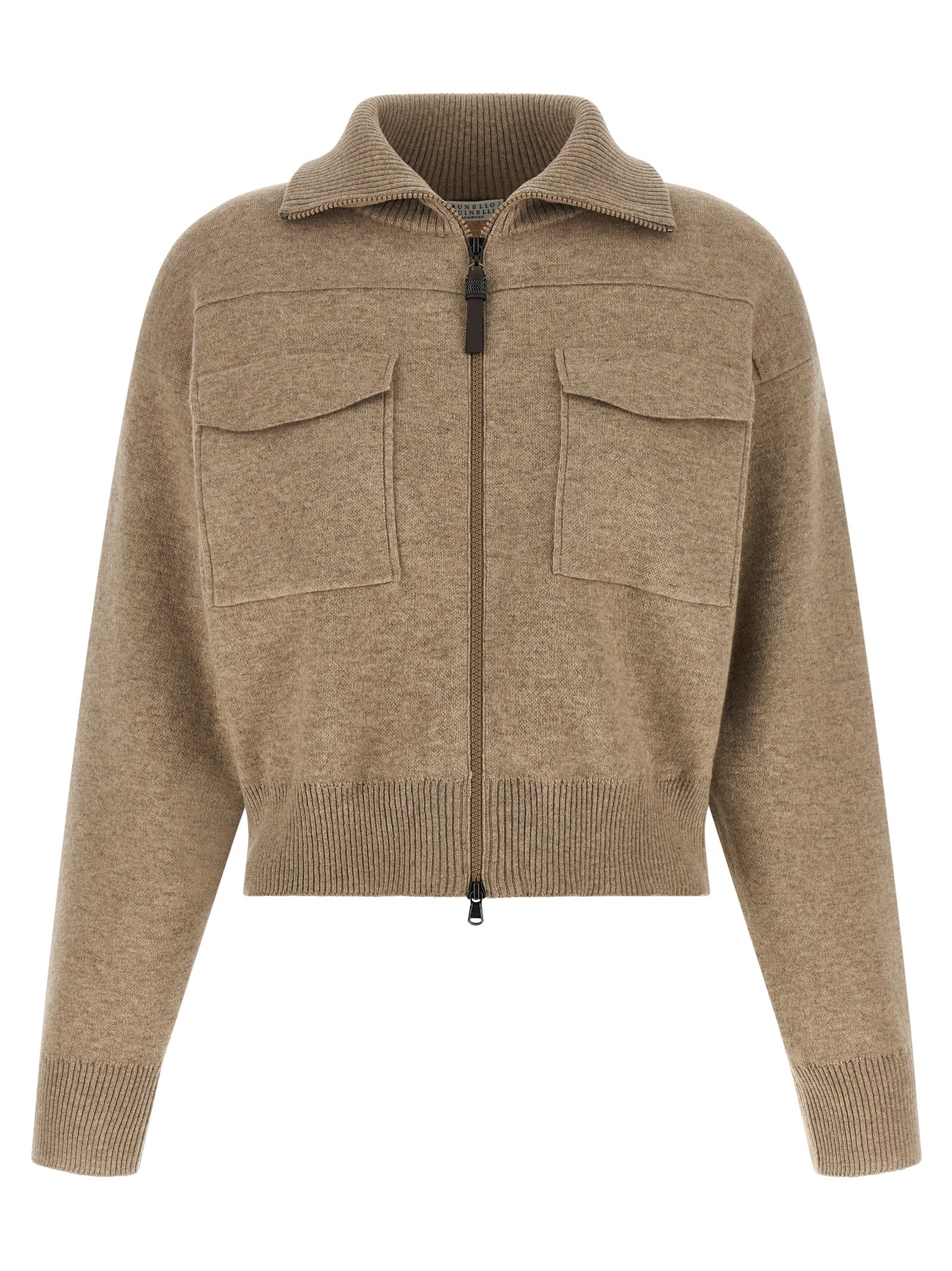 Beige Cashmere Cardigan