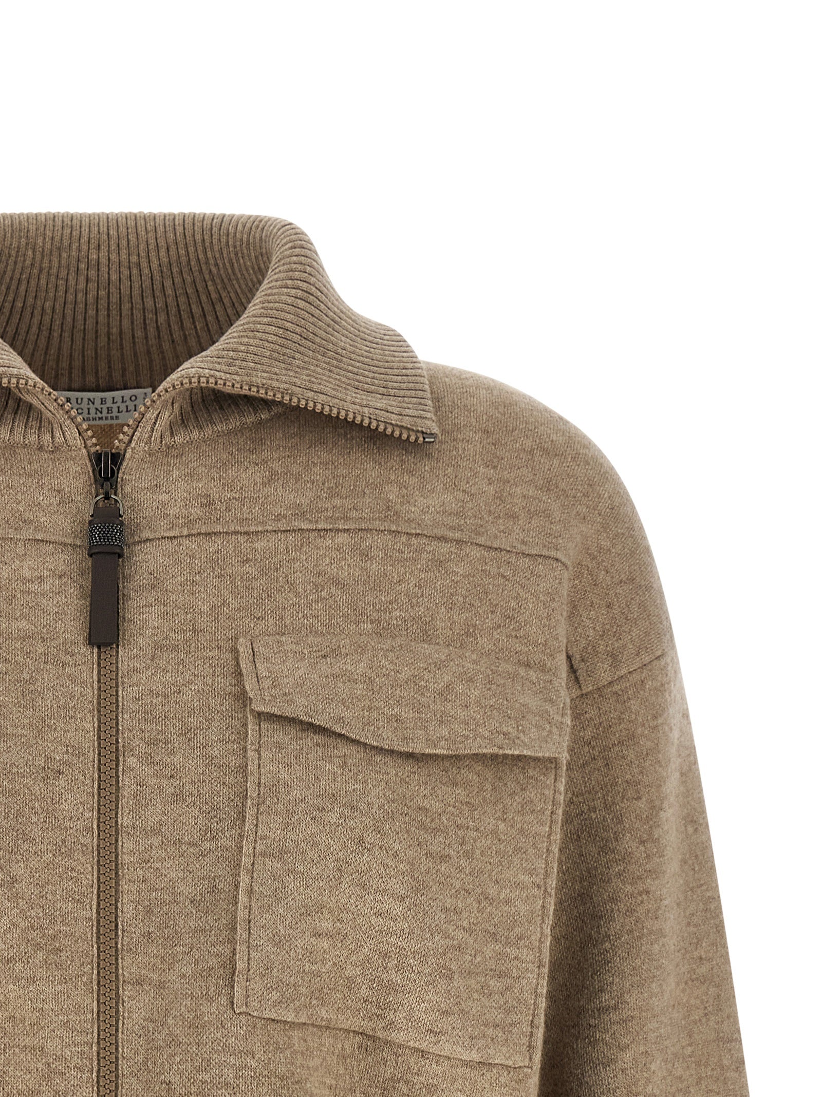 Beige Cashmere Cardigan