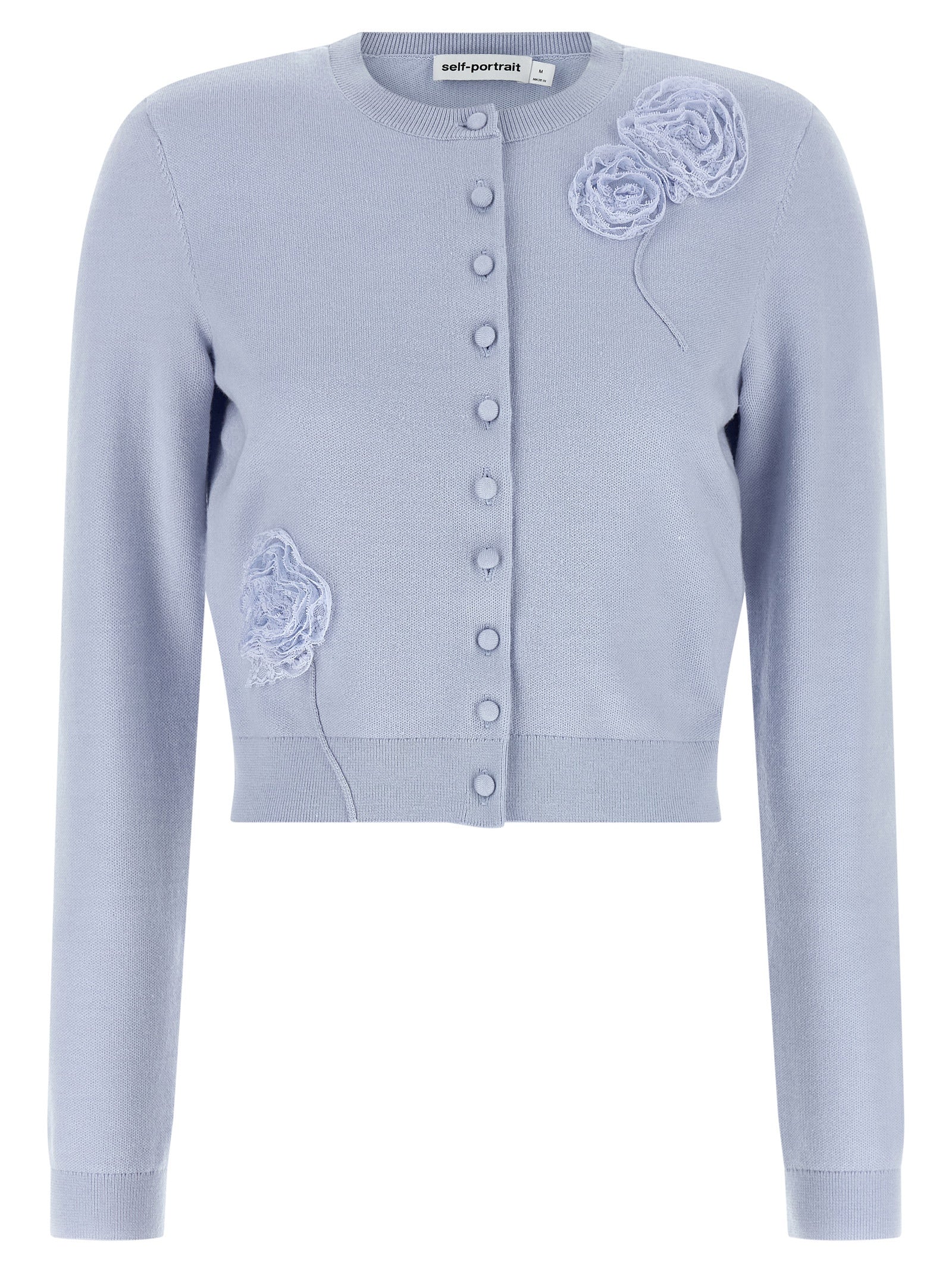 Blue Polyester Cardigan