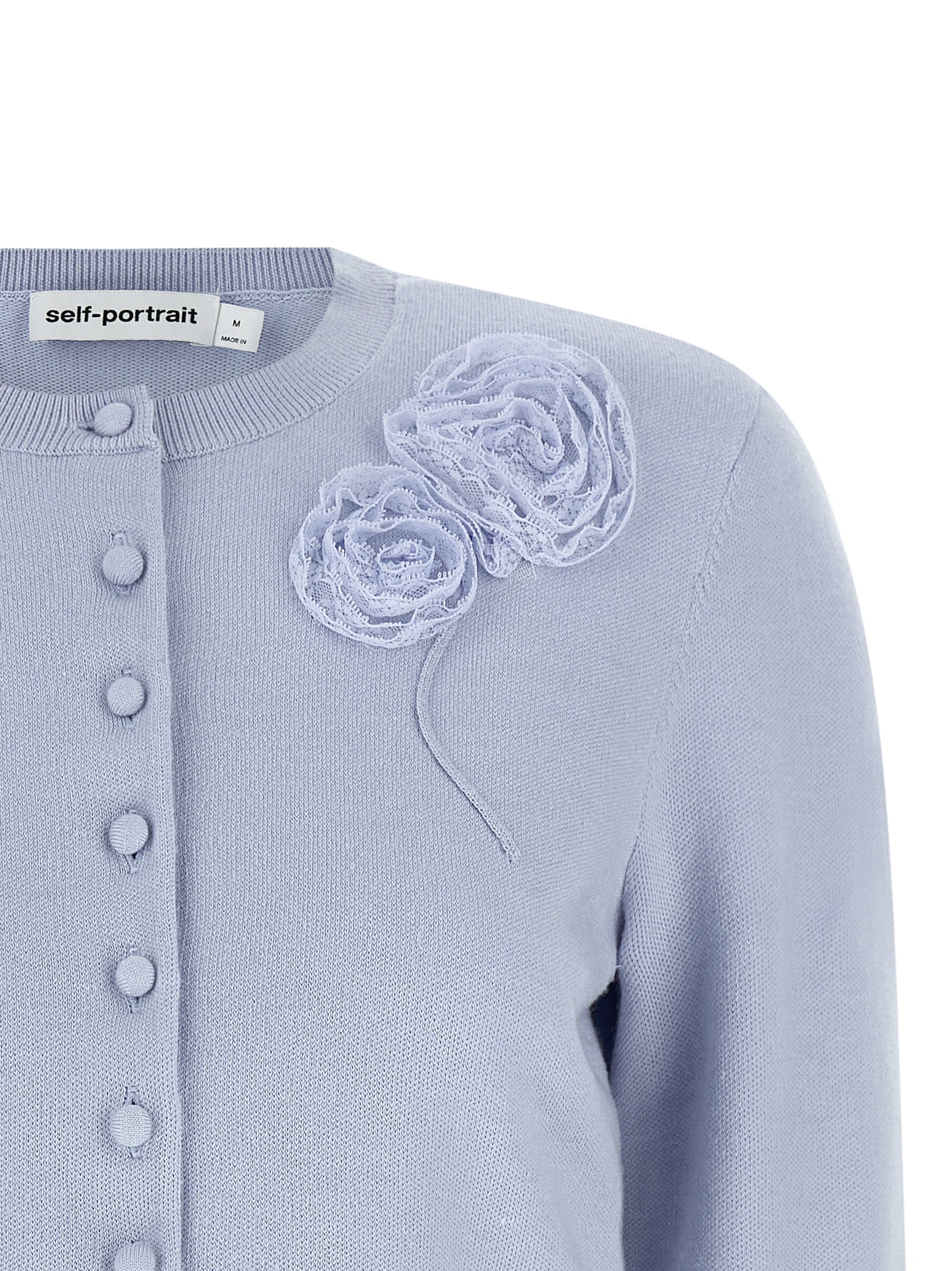 Blue Polyester Cardigan
