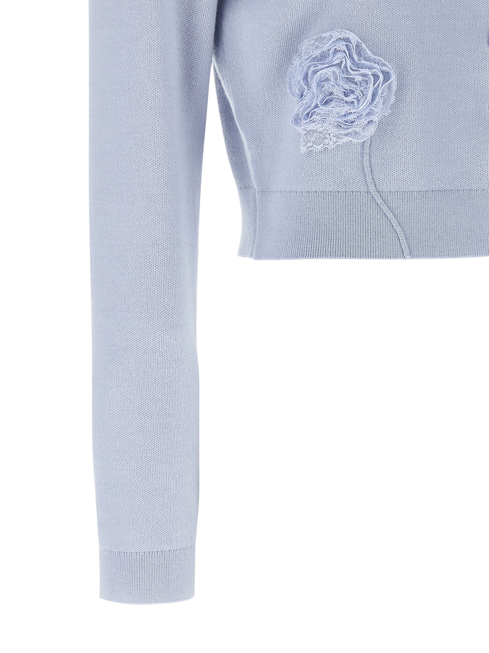 Blue Polyester Cardigan