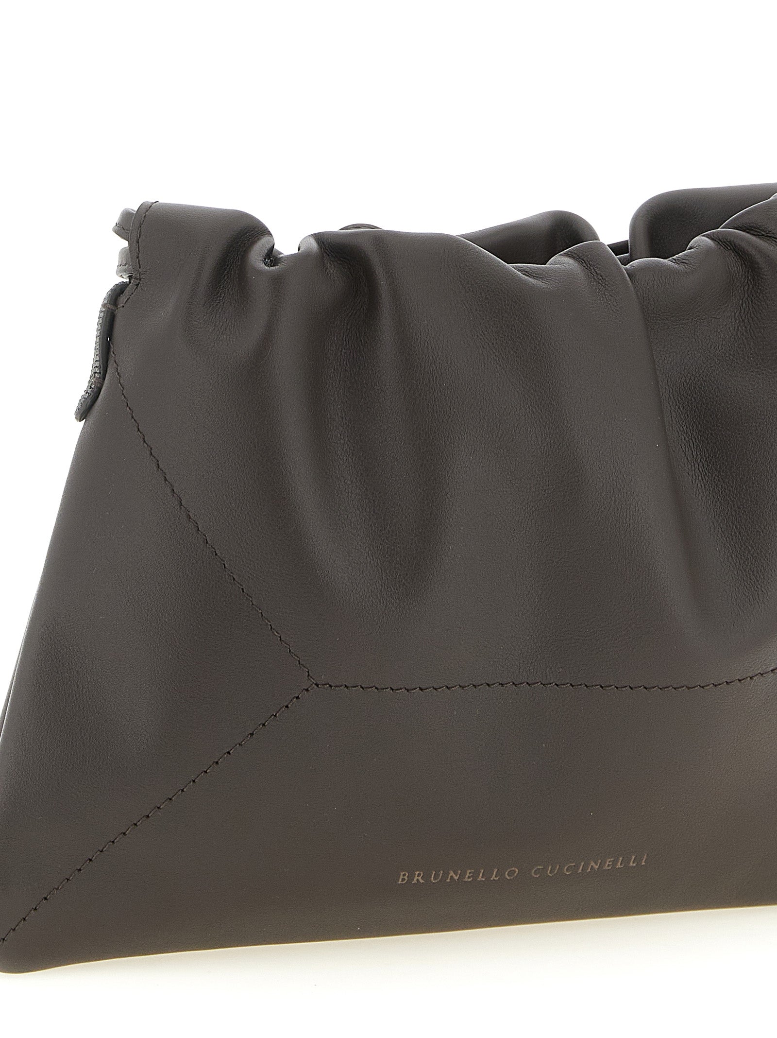 Brown Calfskin Clutch Bag