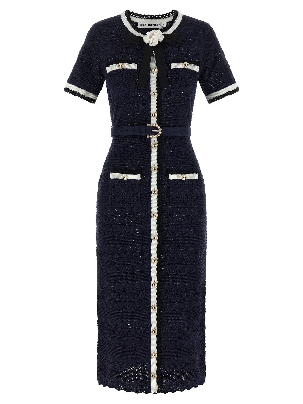 Blue Cotton Midi Dress