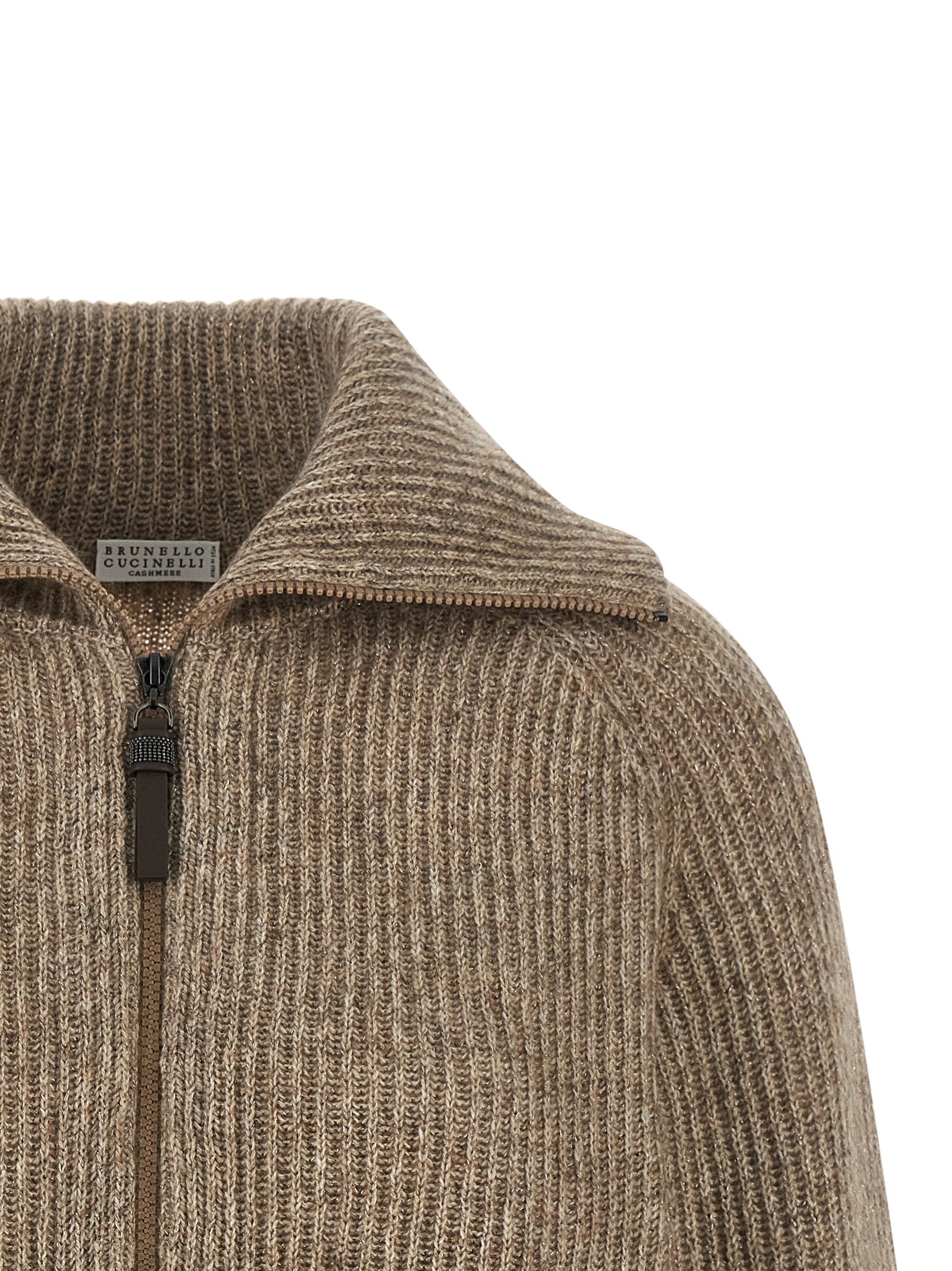 Beige Cashmere Cardigan