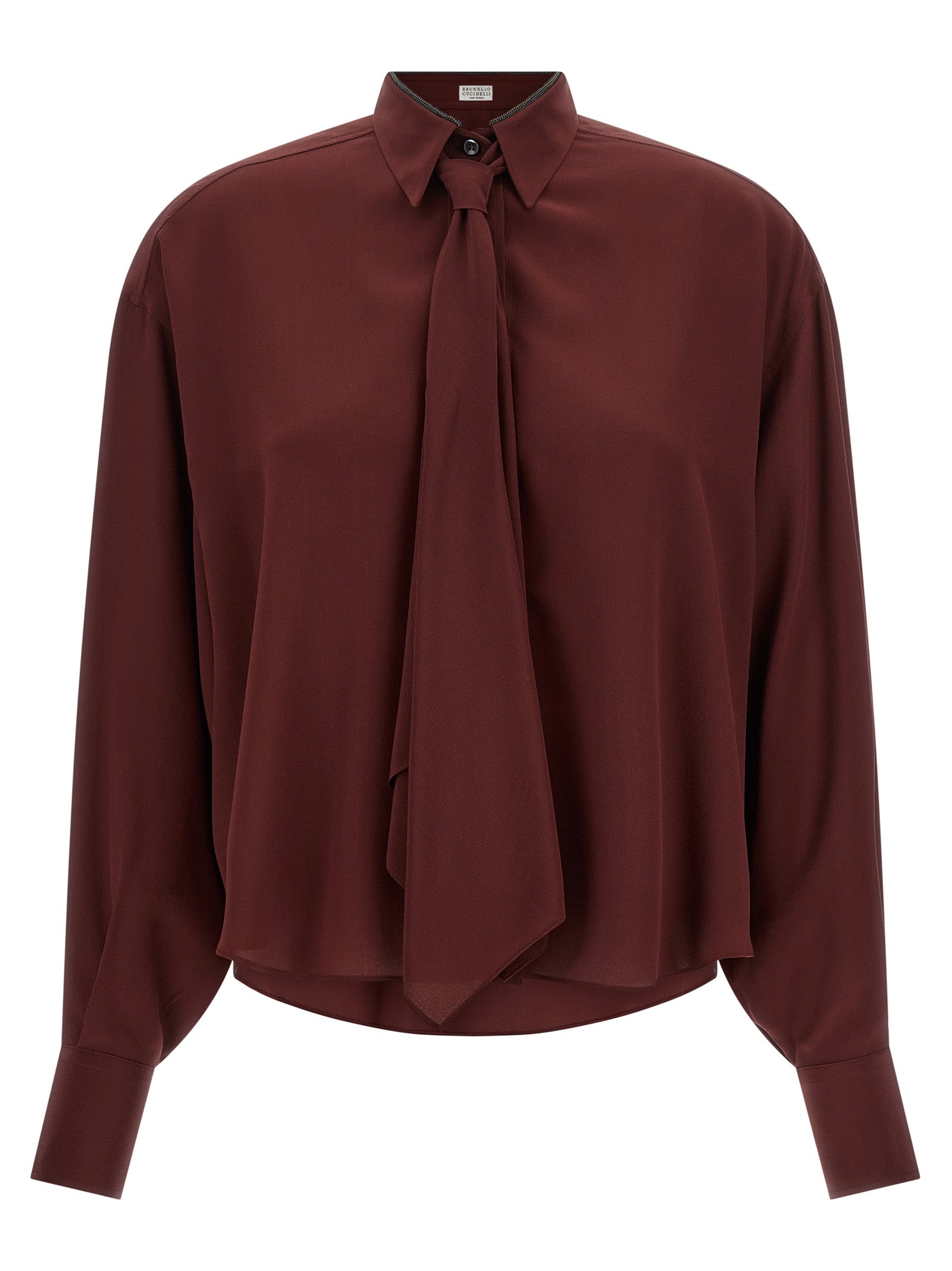 Bordeaux Silk Blouse