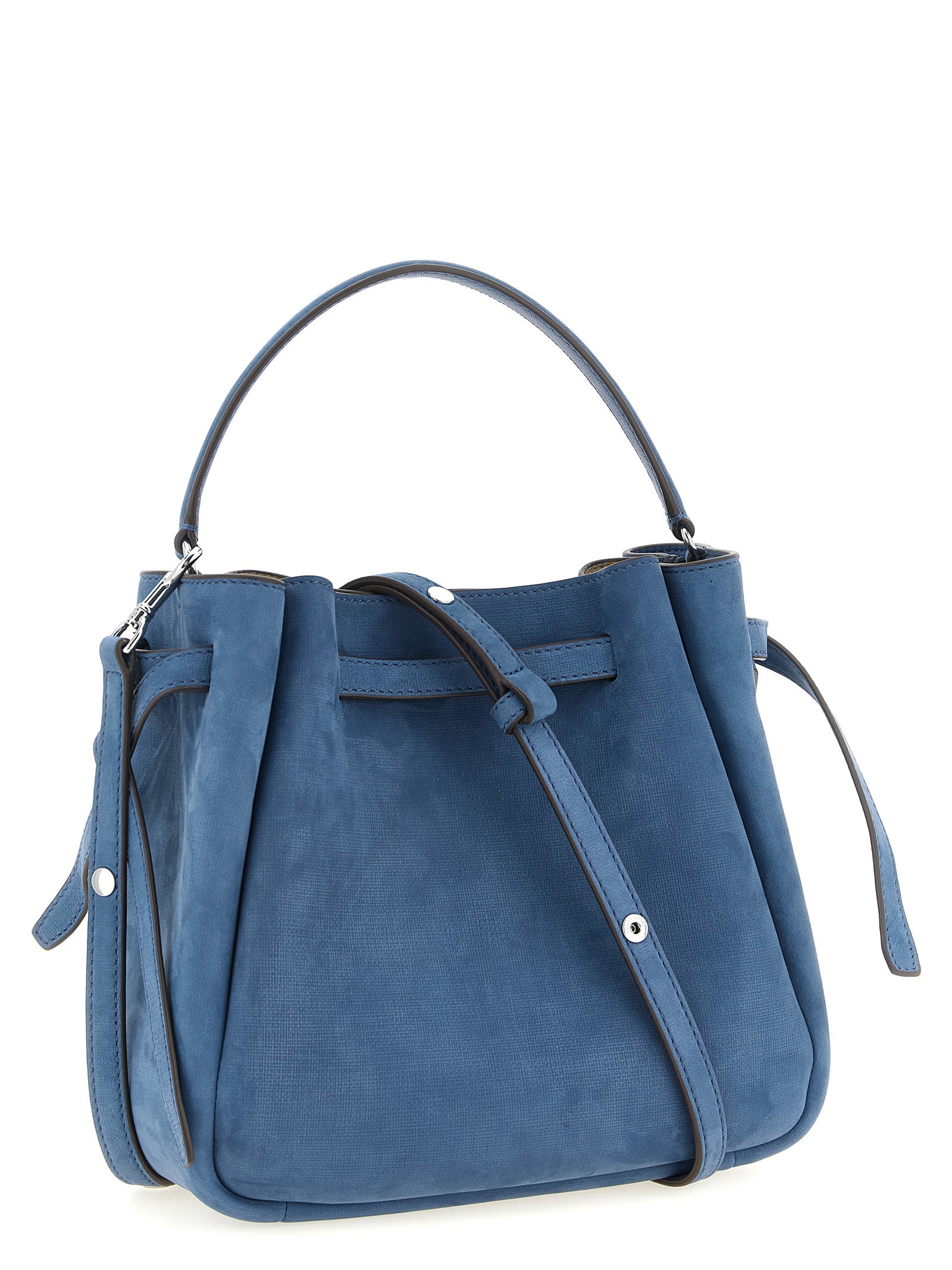 Blue Lamb Leather Handbag