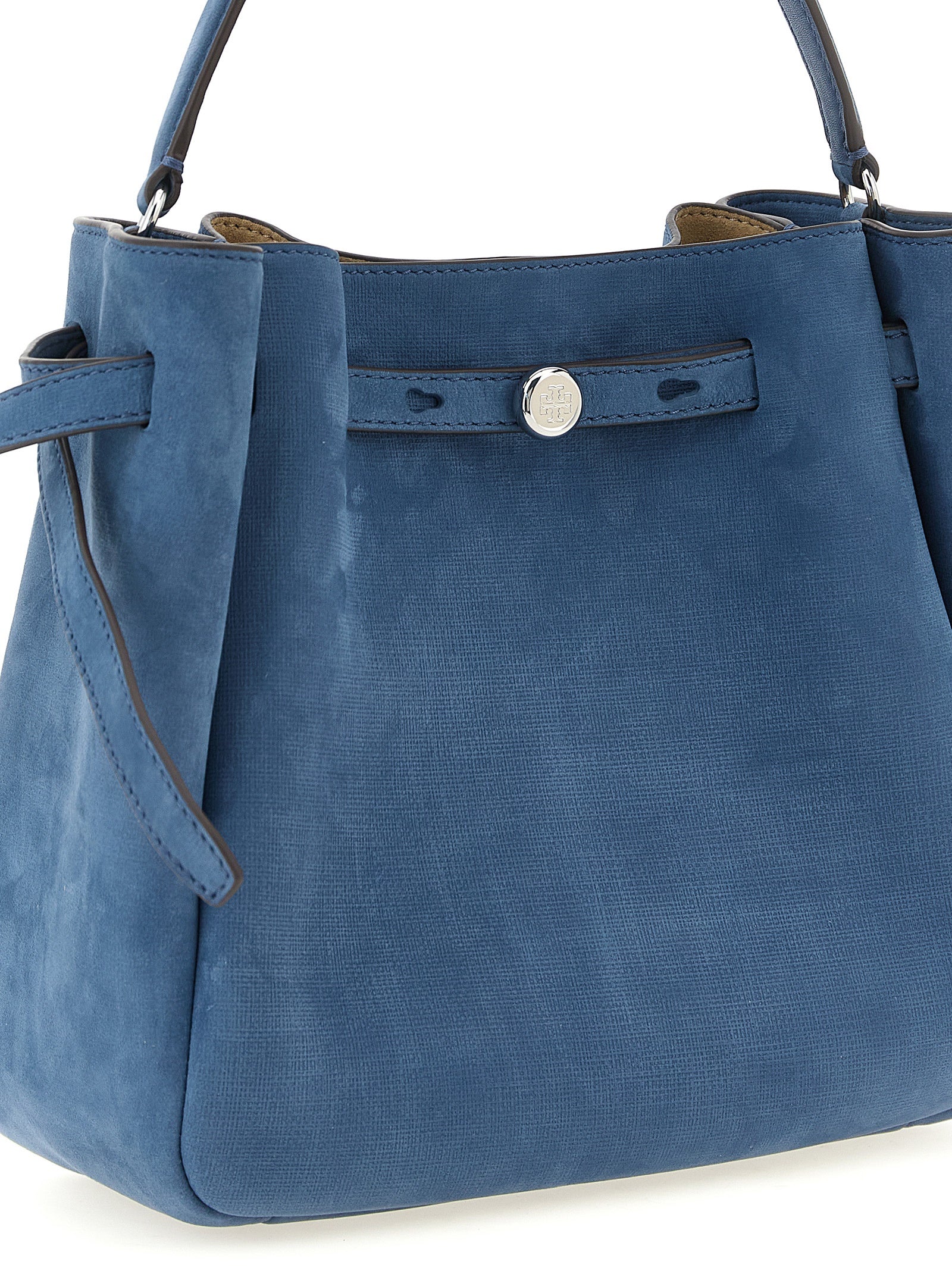 Blue Lamb Leather Handbag