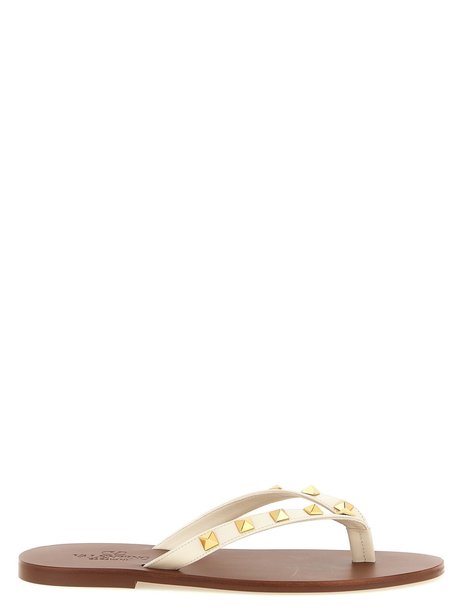 White Calfskin Slides