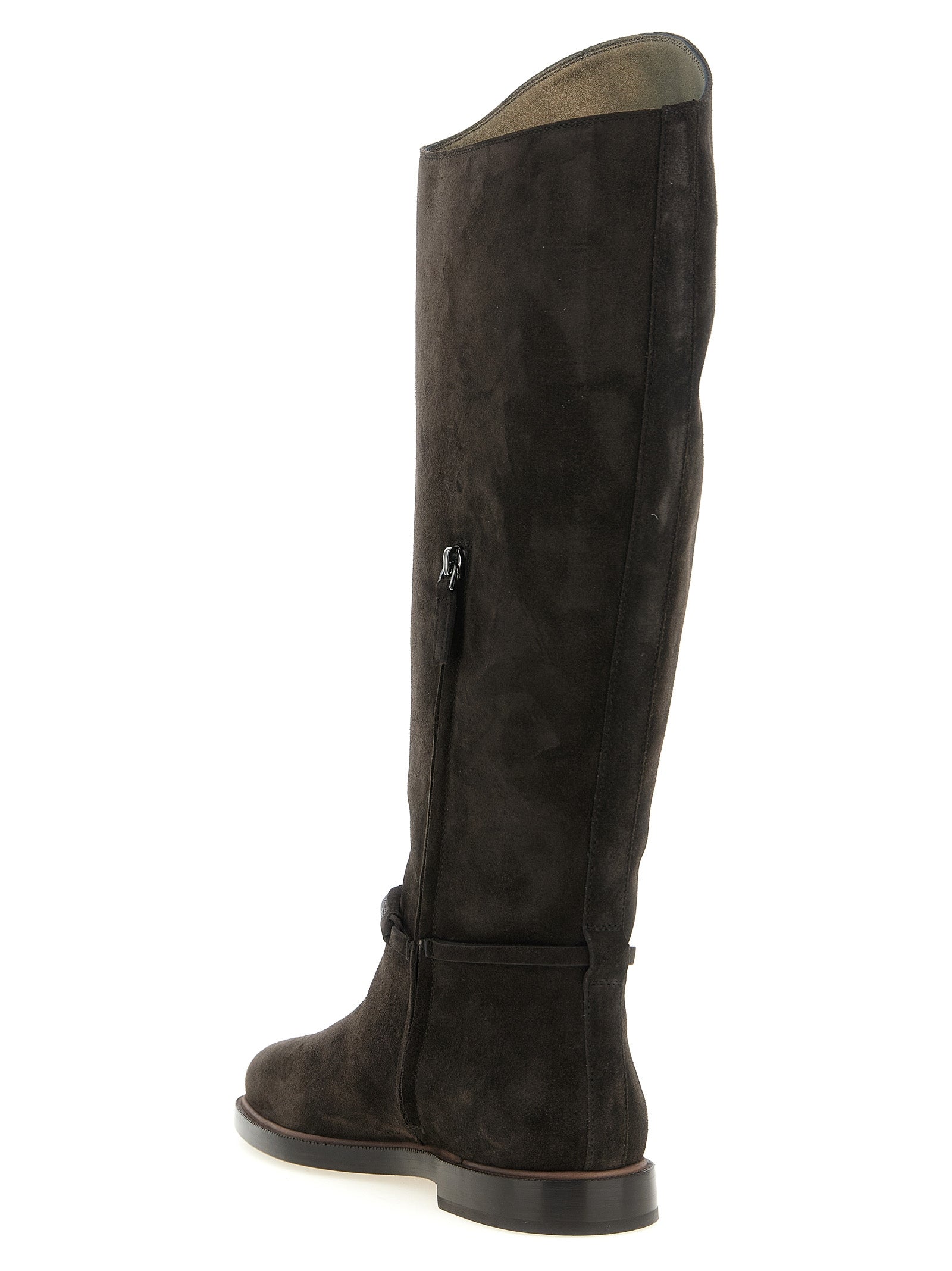 Black Calfskin Over The Knee