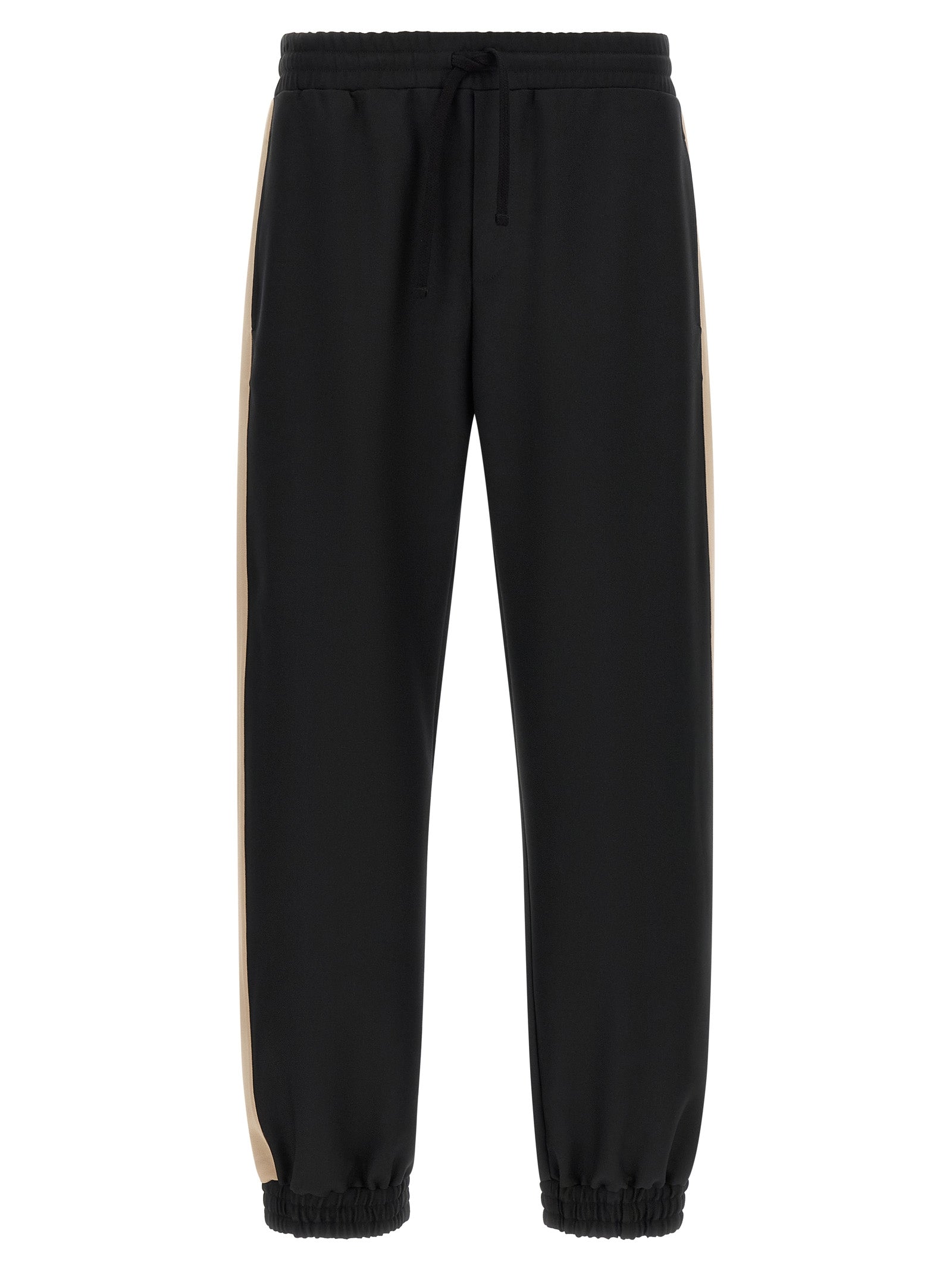 Black Polyester Athletic Pants