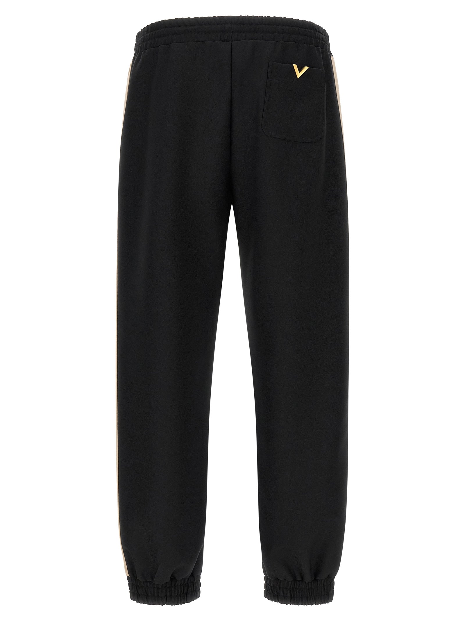 Black Polyester Athletic Pants