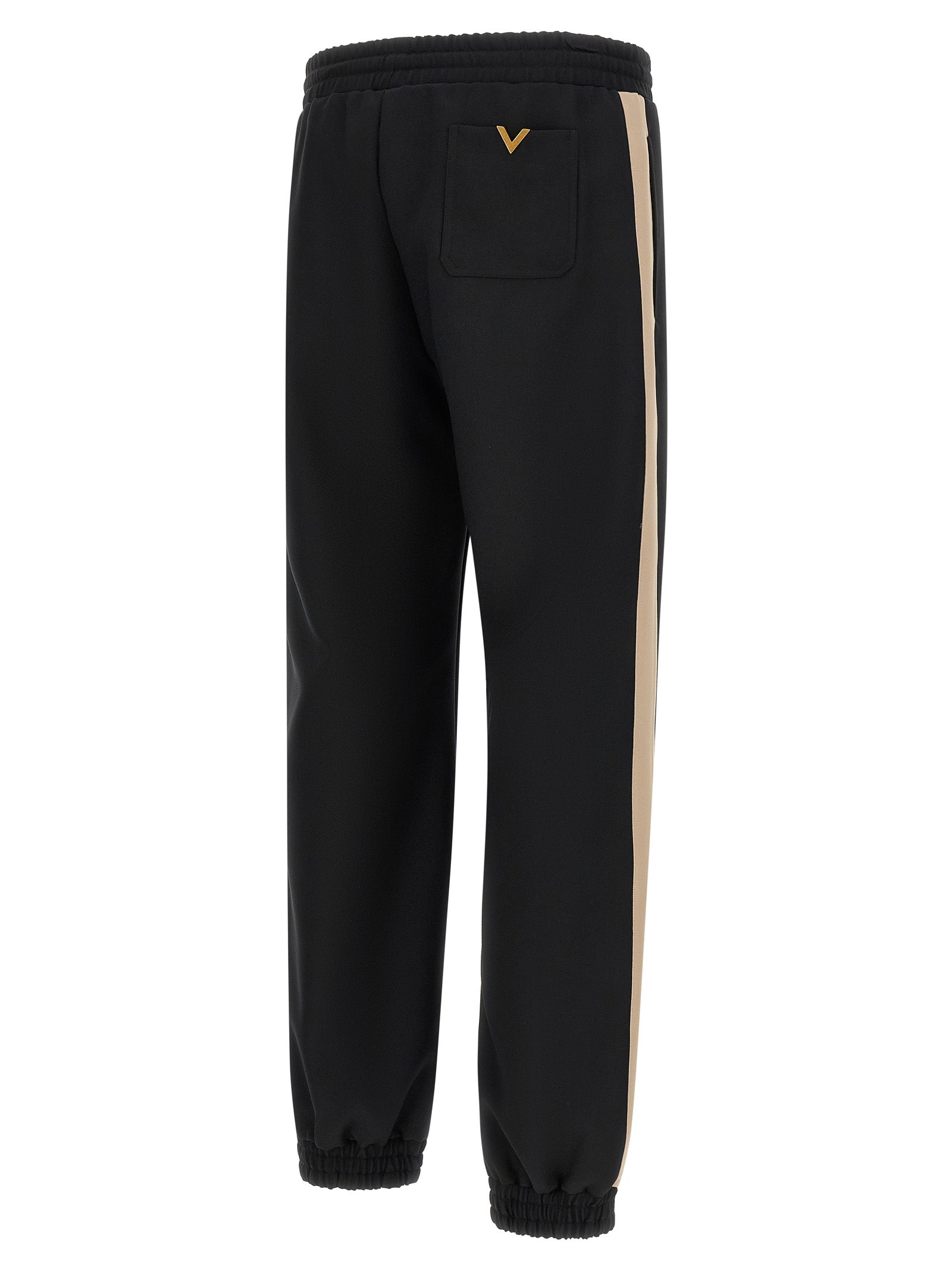 Black Polyester Athletic Pants