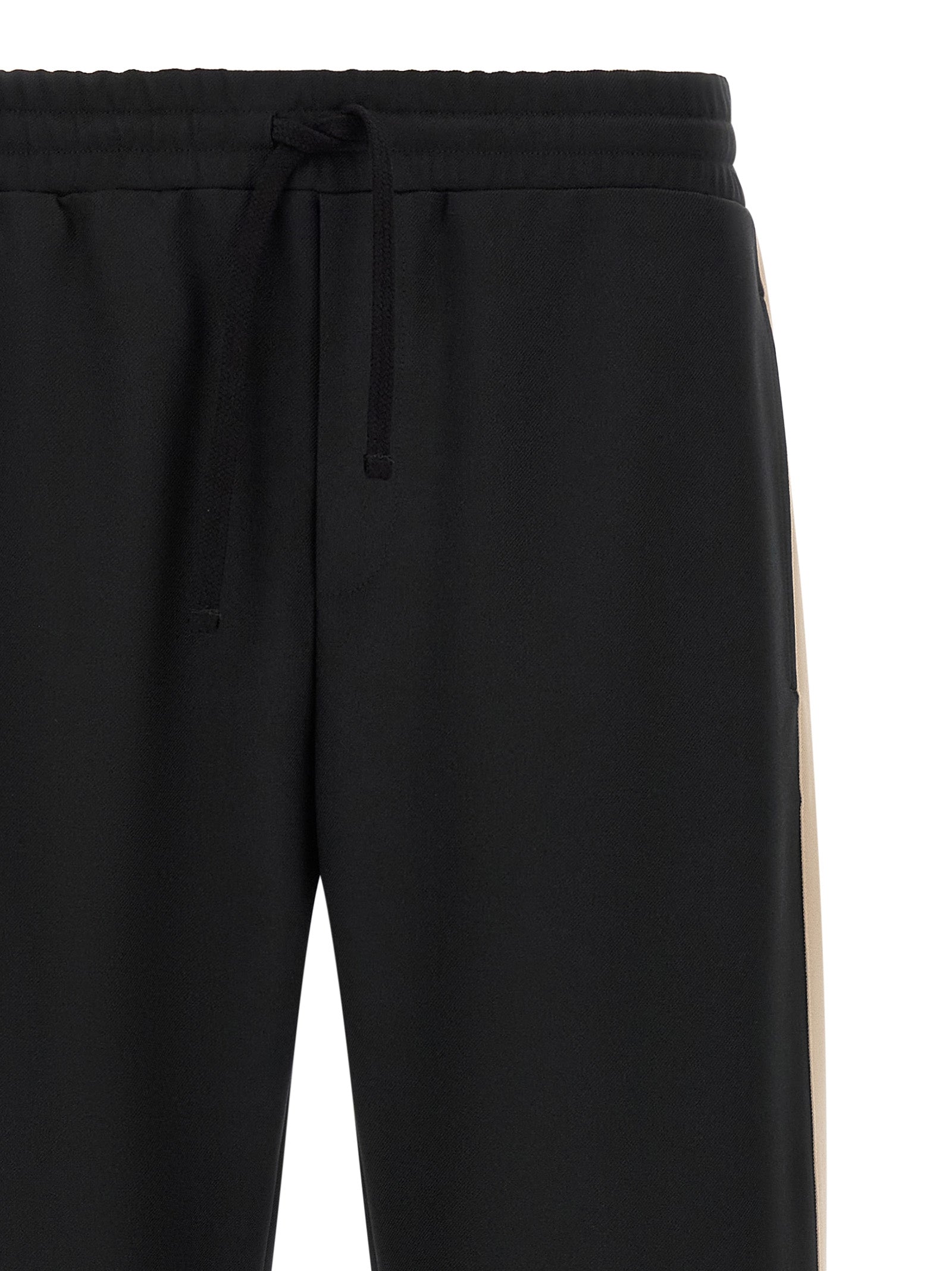 Black Polyester Athletic Pants