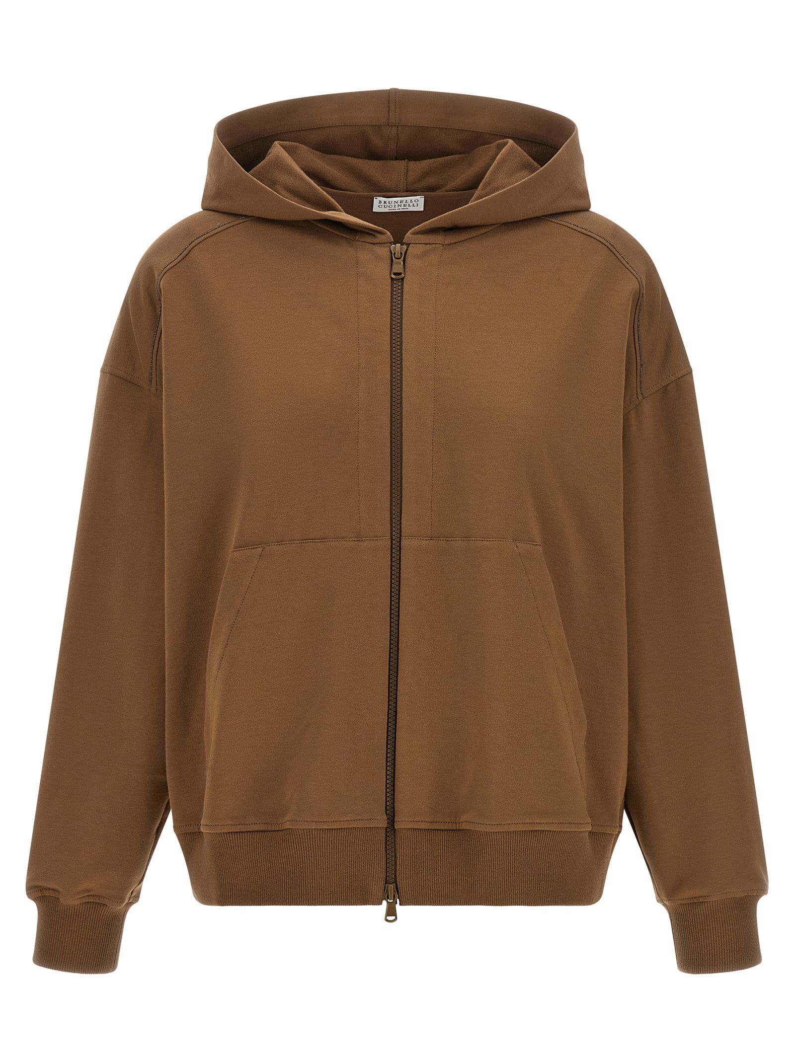 Brown Cotton Hoodie
