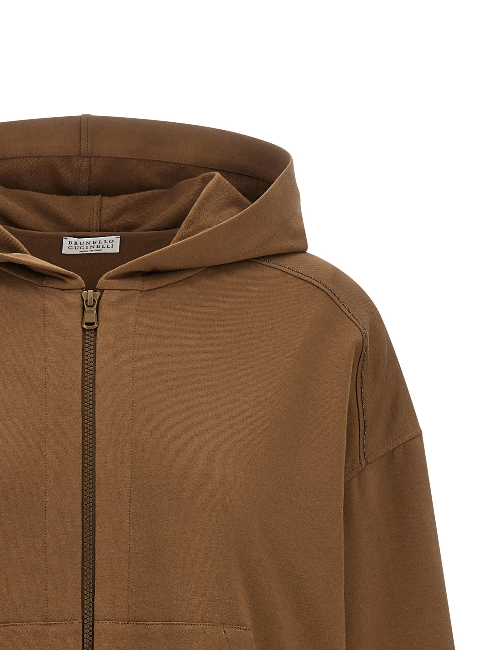 Brown Cotton Hoodie