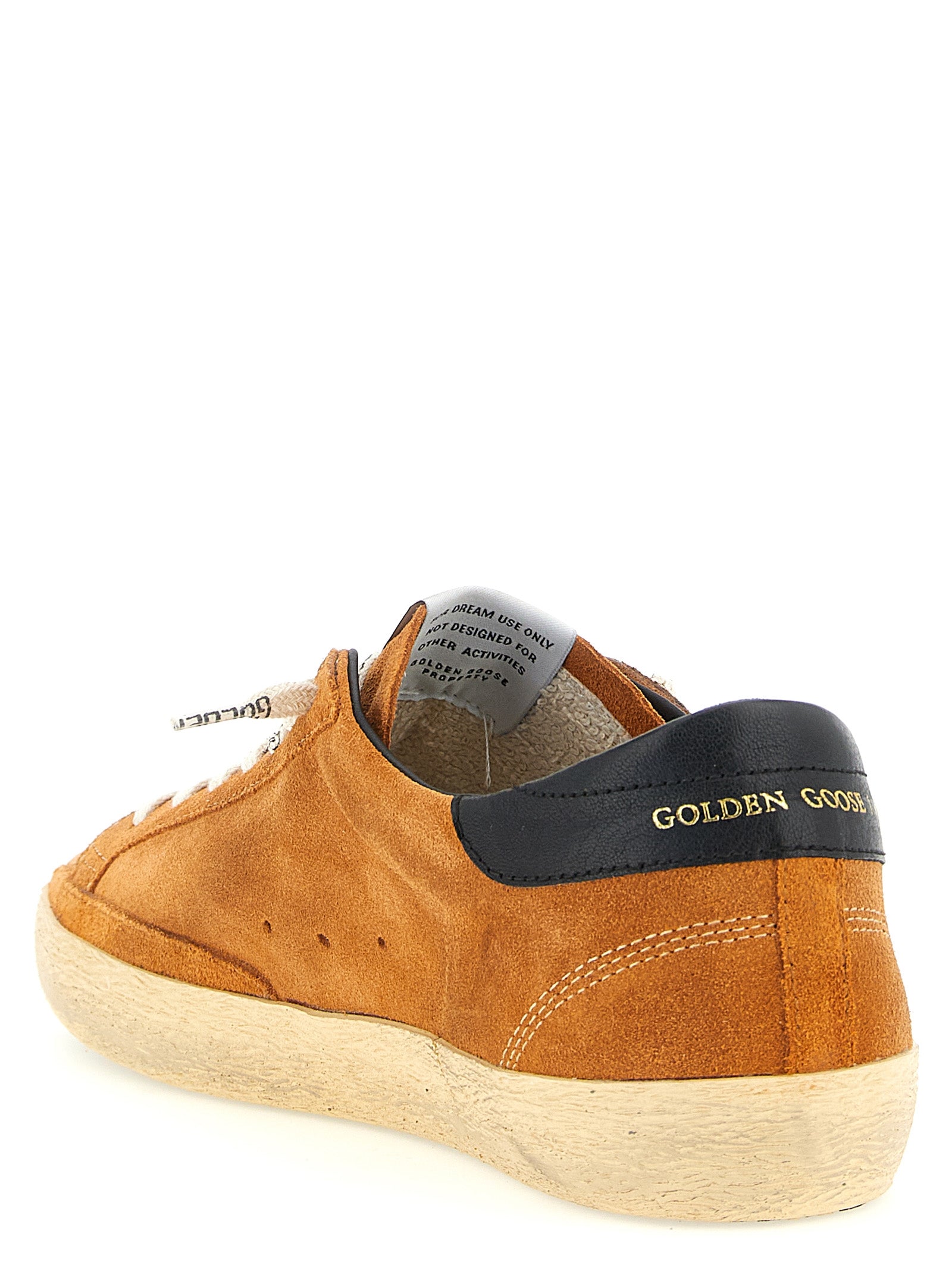 Orange Cowhide Low Top Sneakers