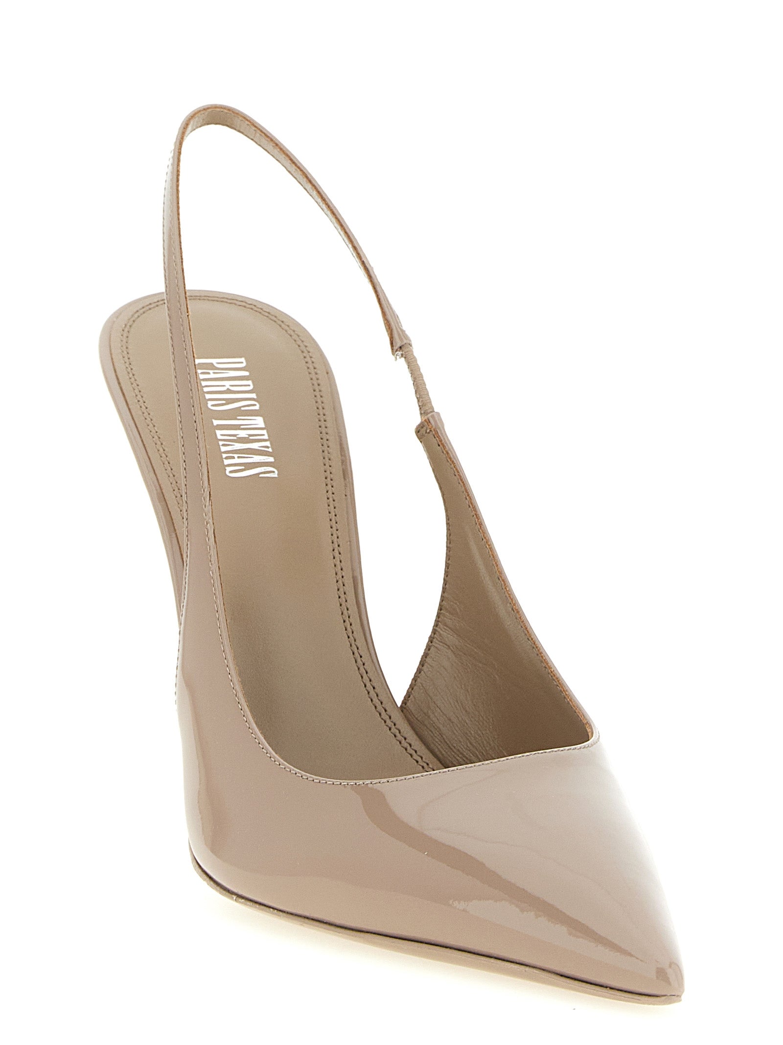 Beige Calfskin High Heel Pumps