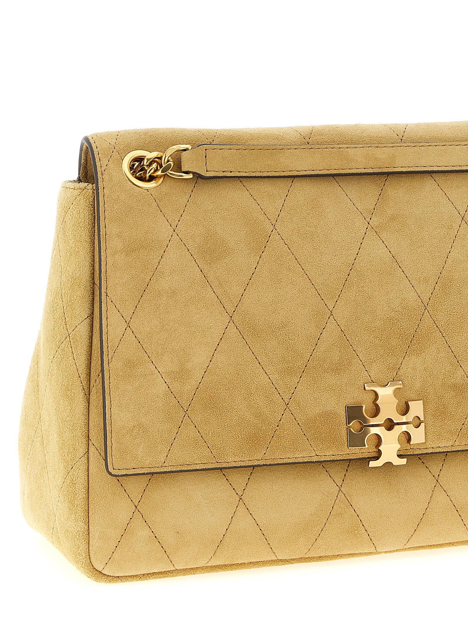 Beige Calfskin Shoulder Bag