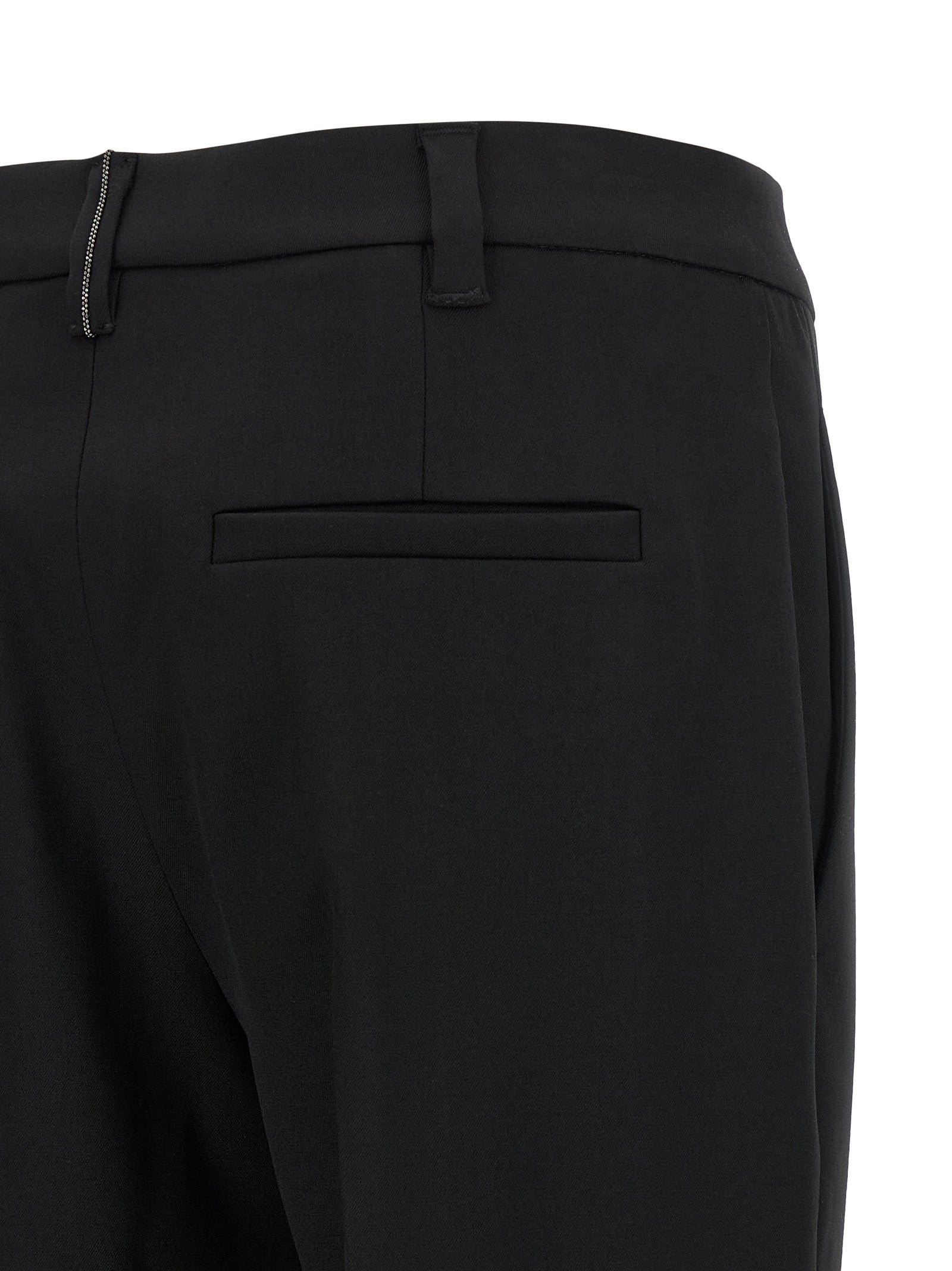 Black Virgin Wool Dress Pants