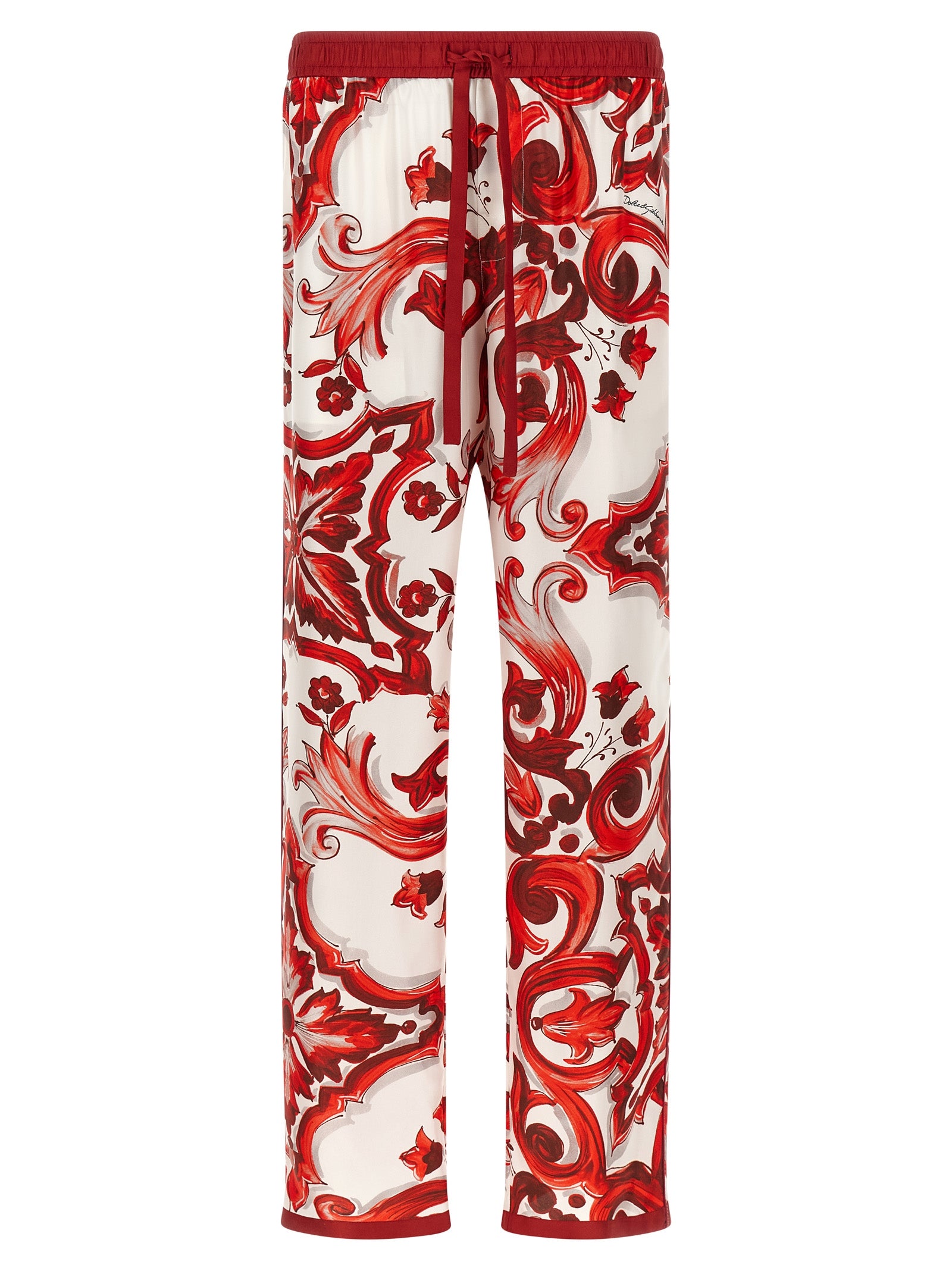 Multicolor Silk Casual Pants