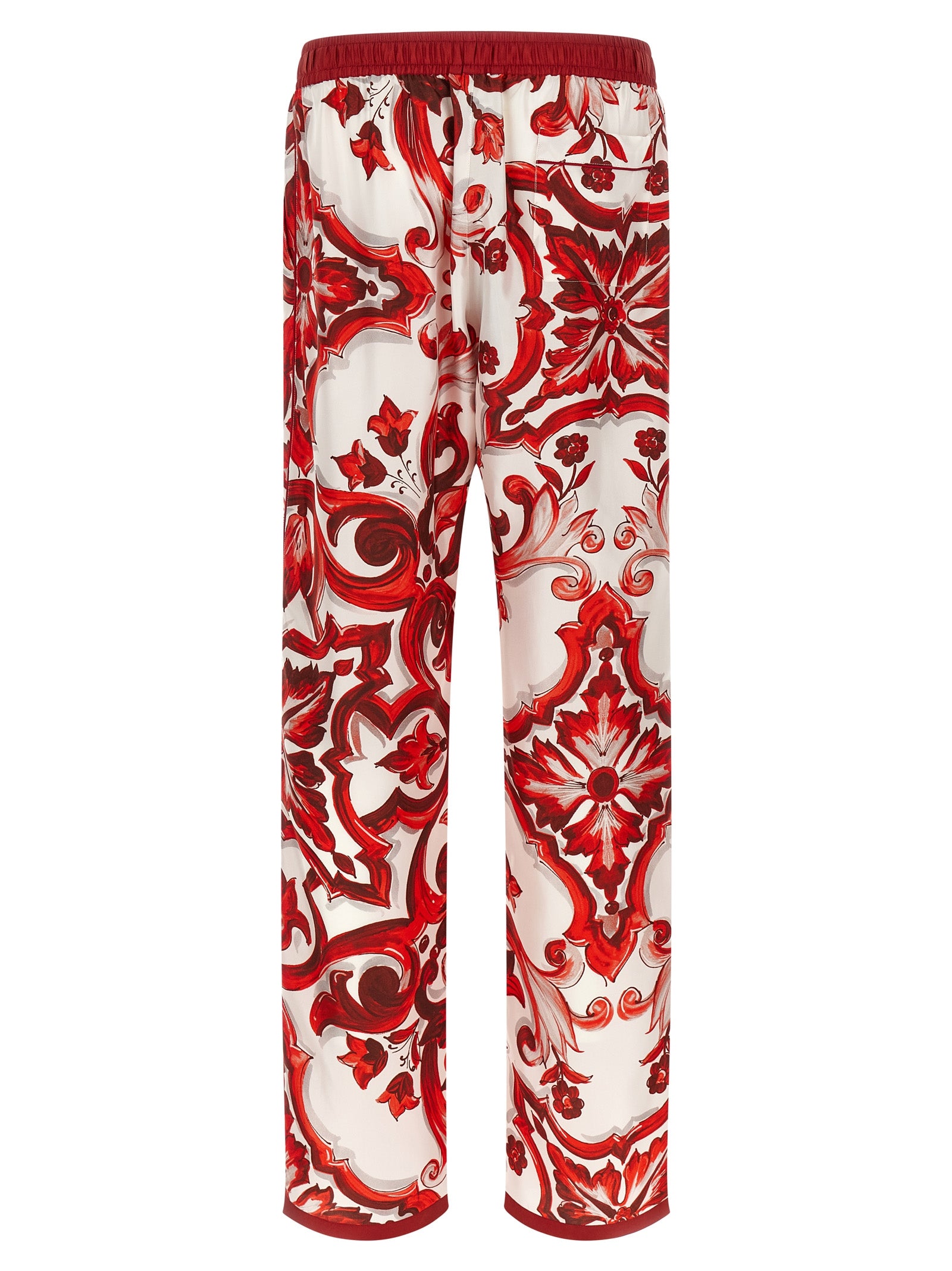 Multicolor Silk Casual Pants
