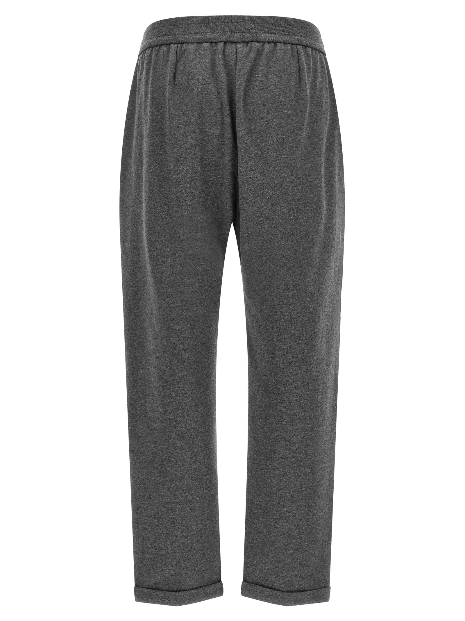 Gray Cotton Casual Pants