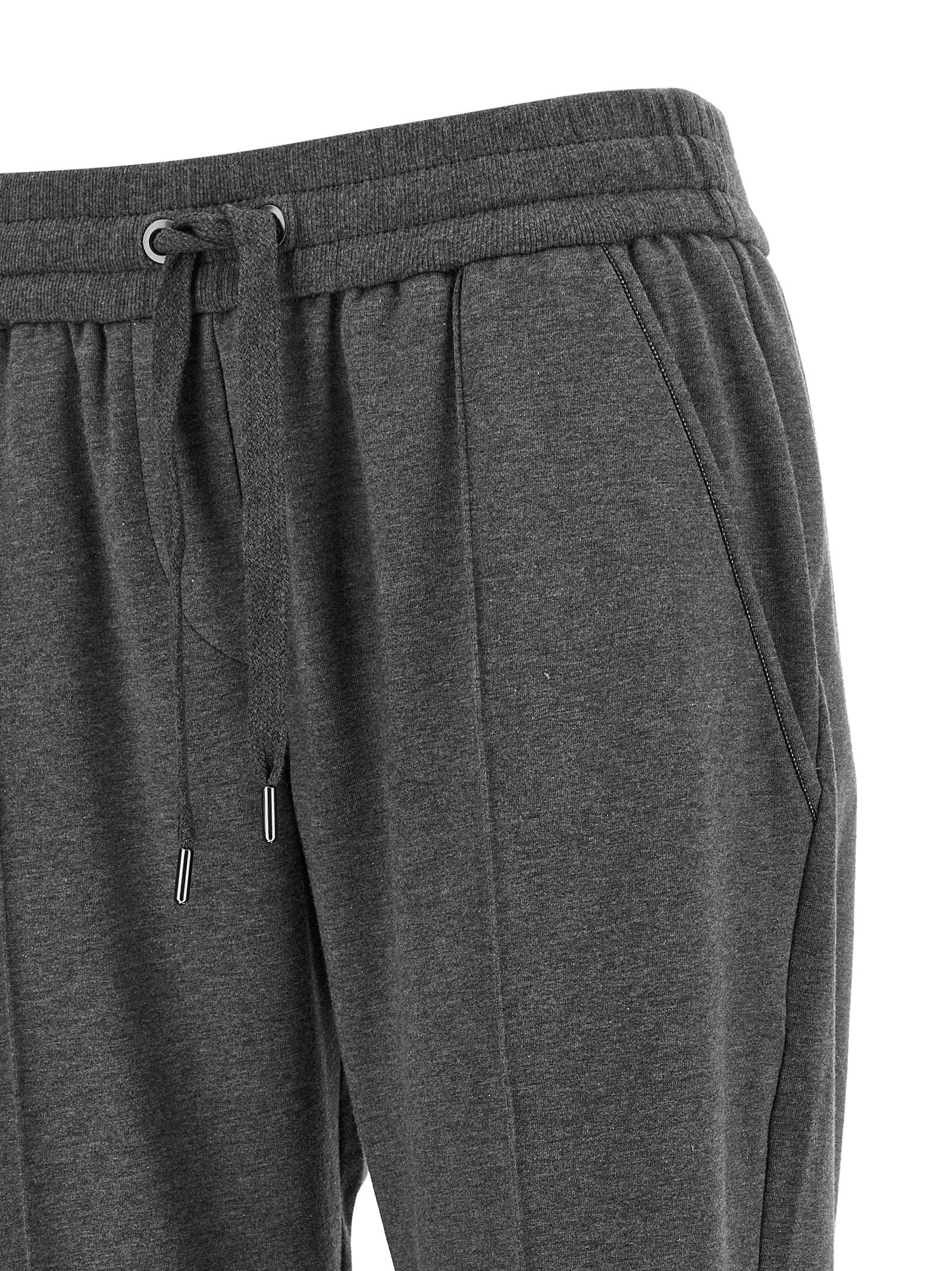 Gray Cotton Casual Pants