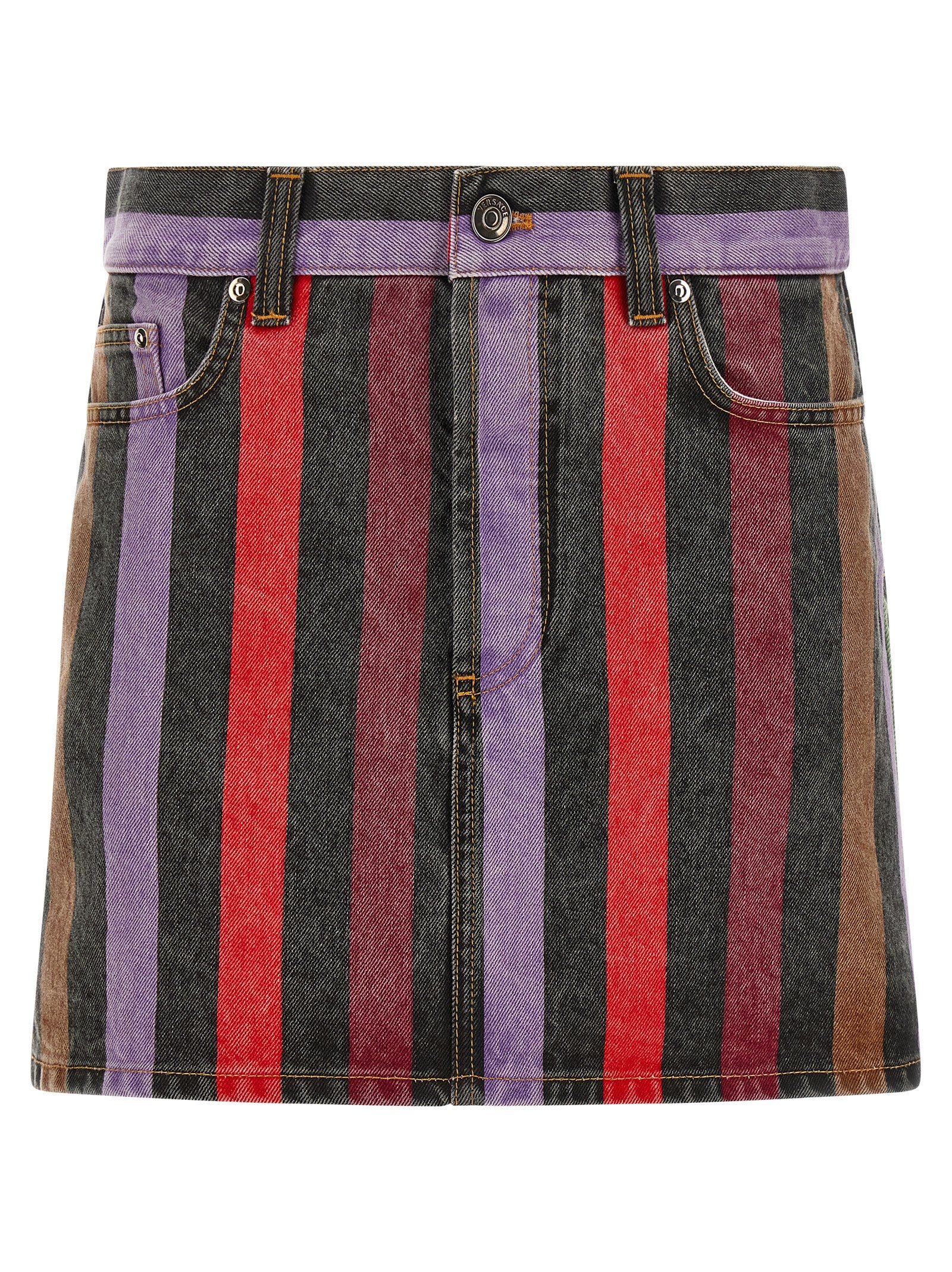 Multicolor Cotton Long Skirt
