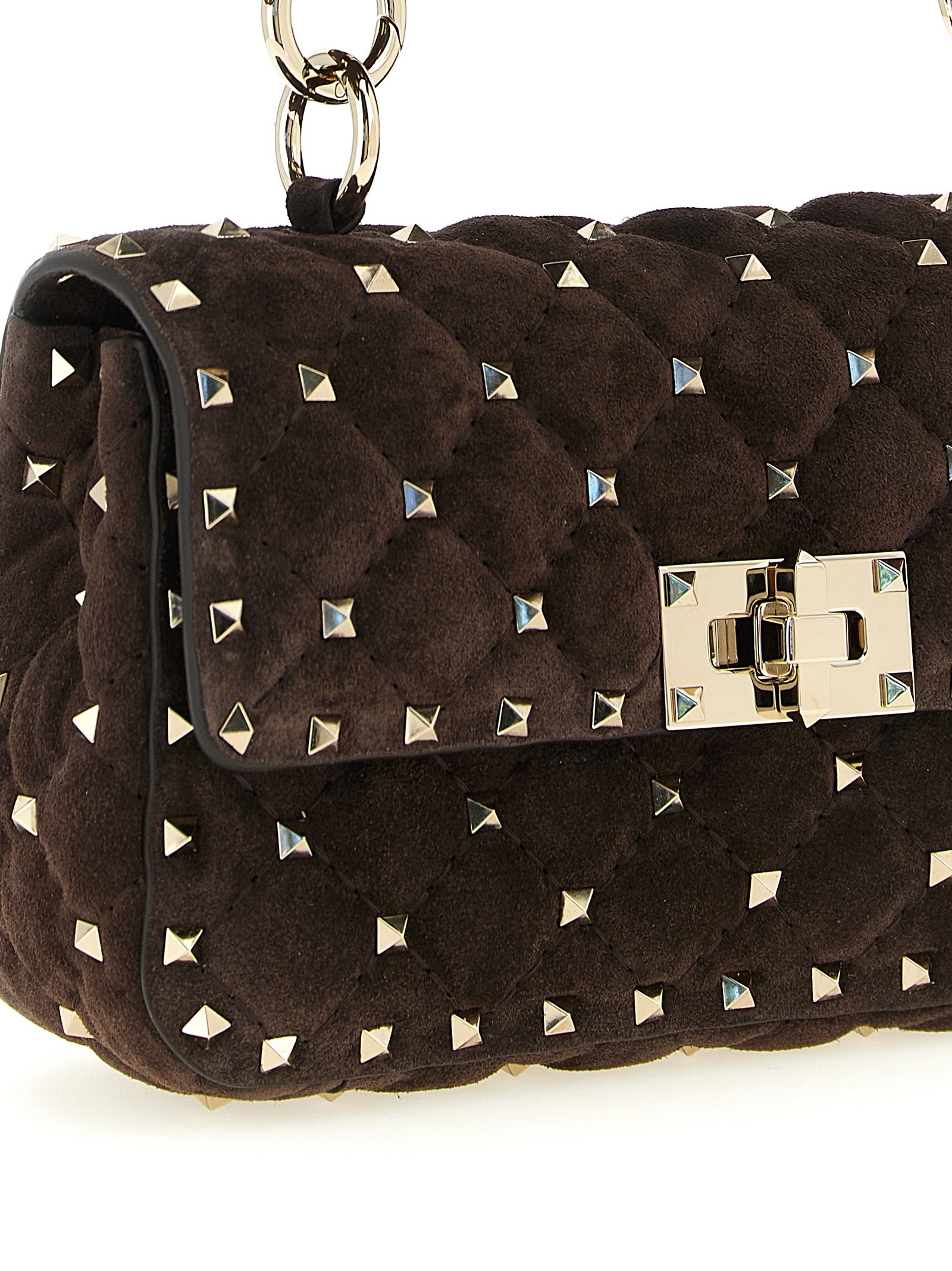 Brown Calfskin Shoulder Bag