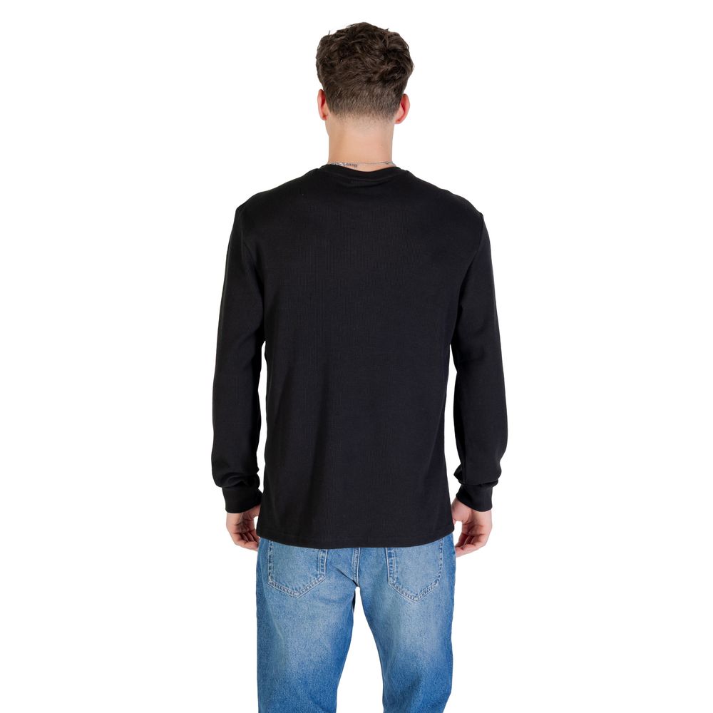 Black Cotton Long Sleeve T-Shirt