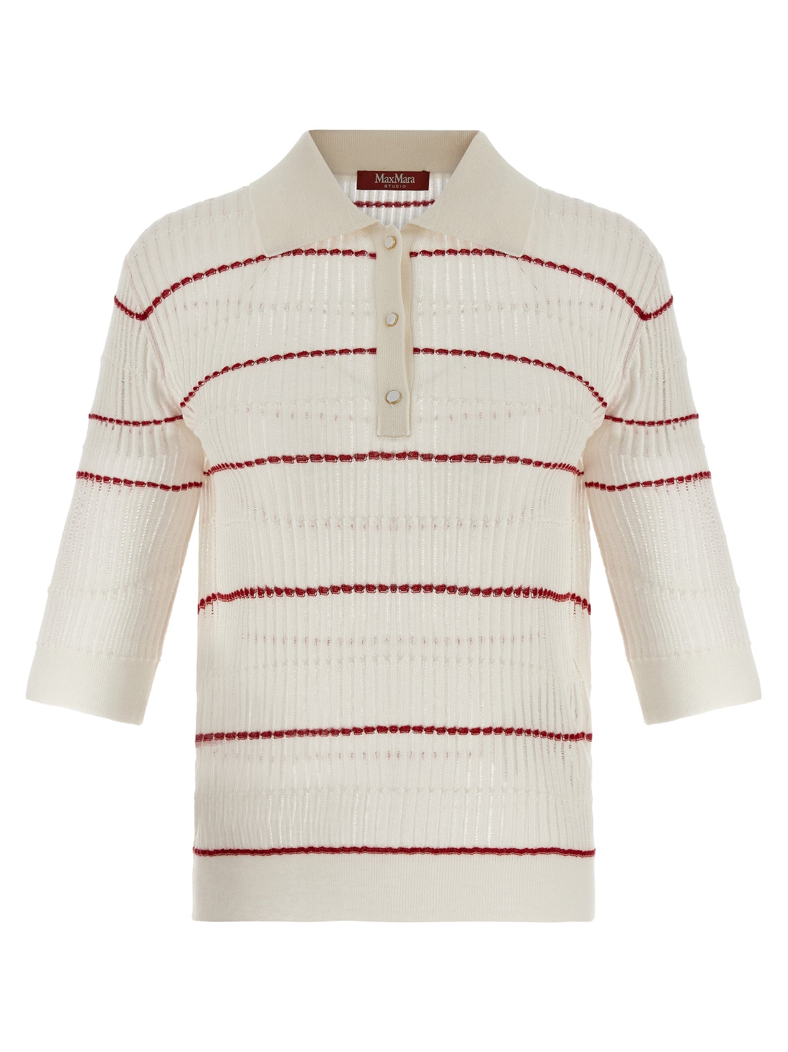 White Silk Polo Shirt