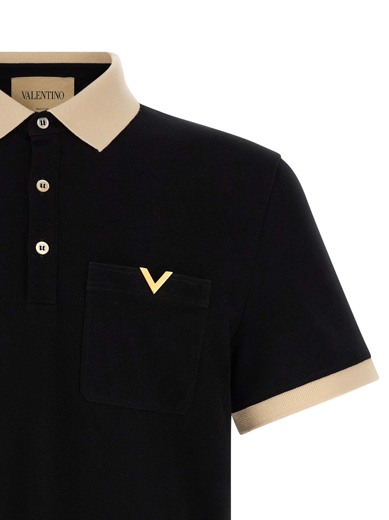 Bicolor Cotton Polo Shirt