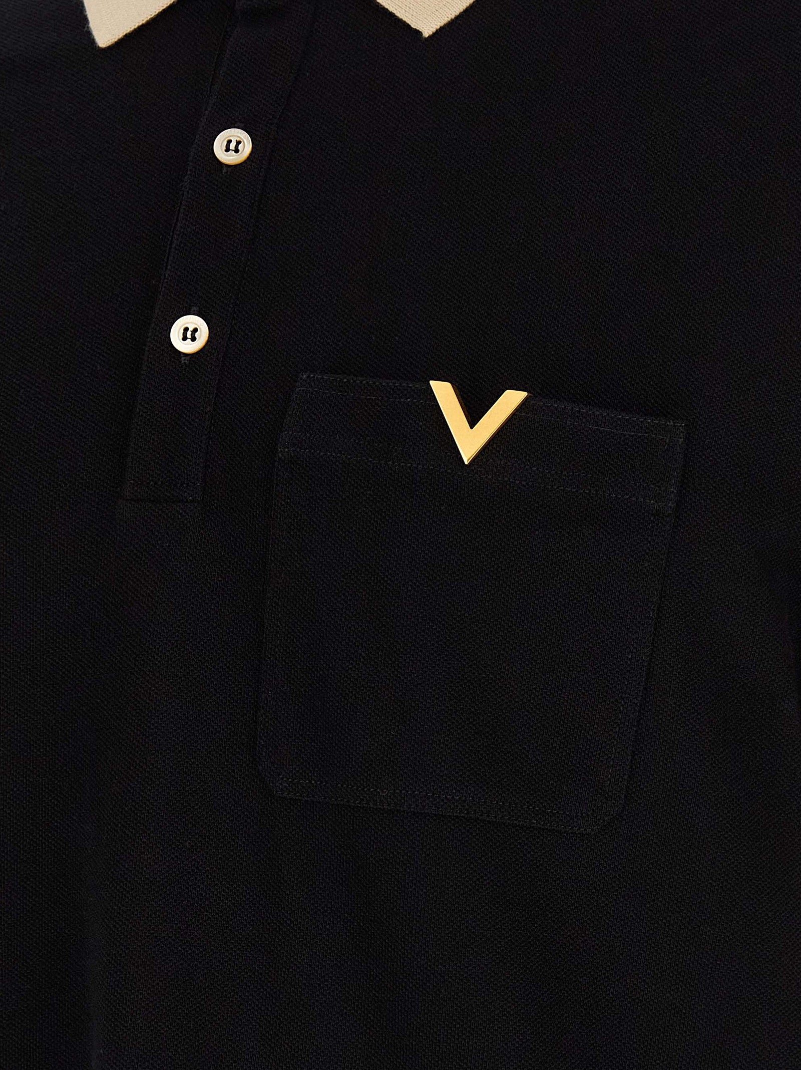 Bicolor Cotton Polo Shirt