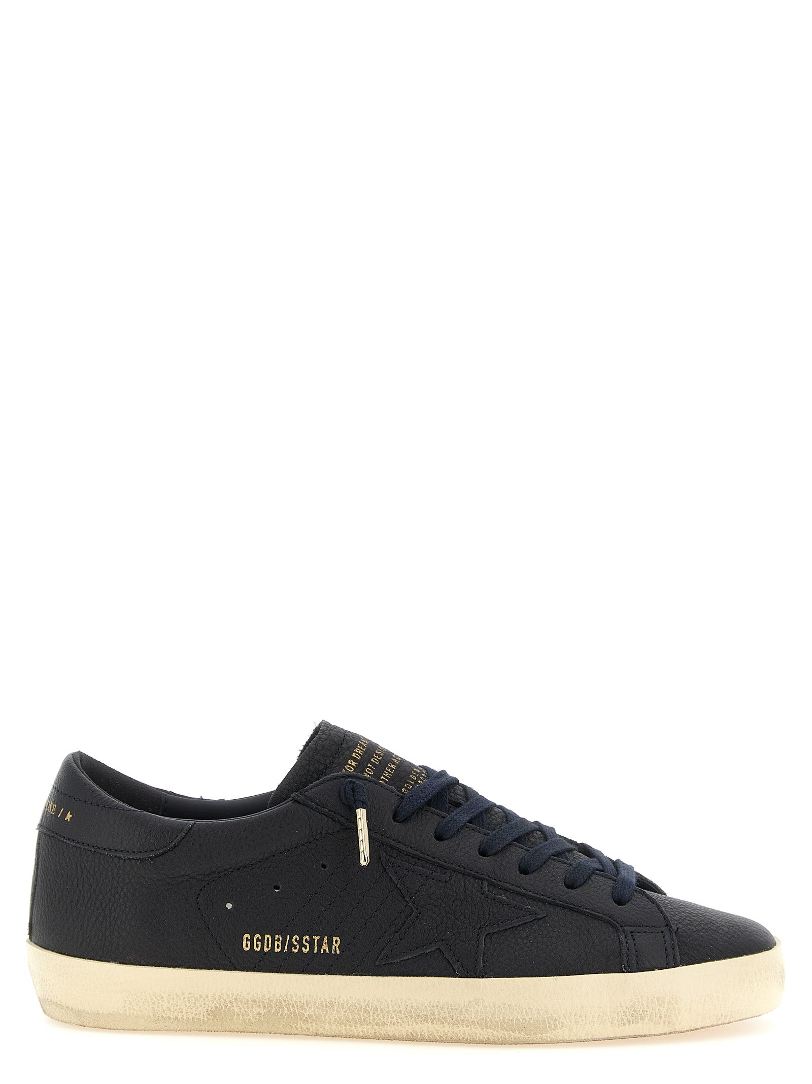 Blue Cowhide Low Top Sneakers