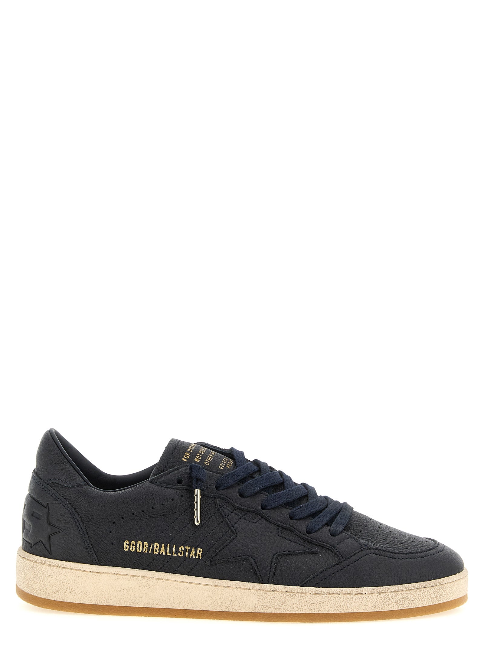 Blue Cowhide Low Top Sneakers
