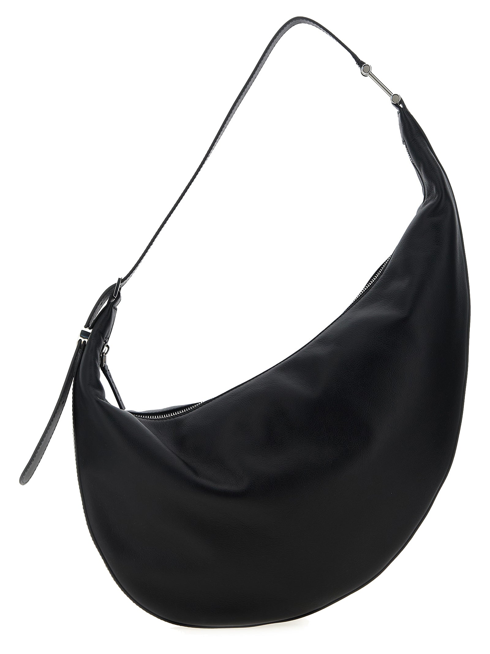 Black Calfskin Shoulder Bag