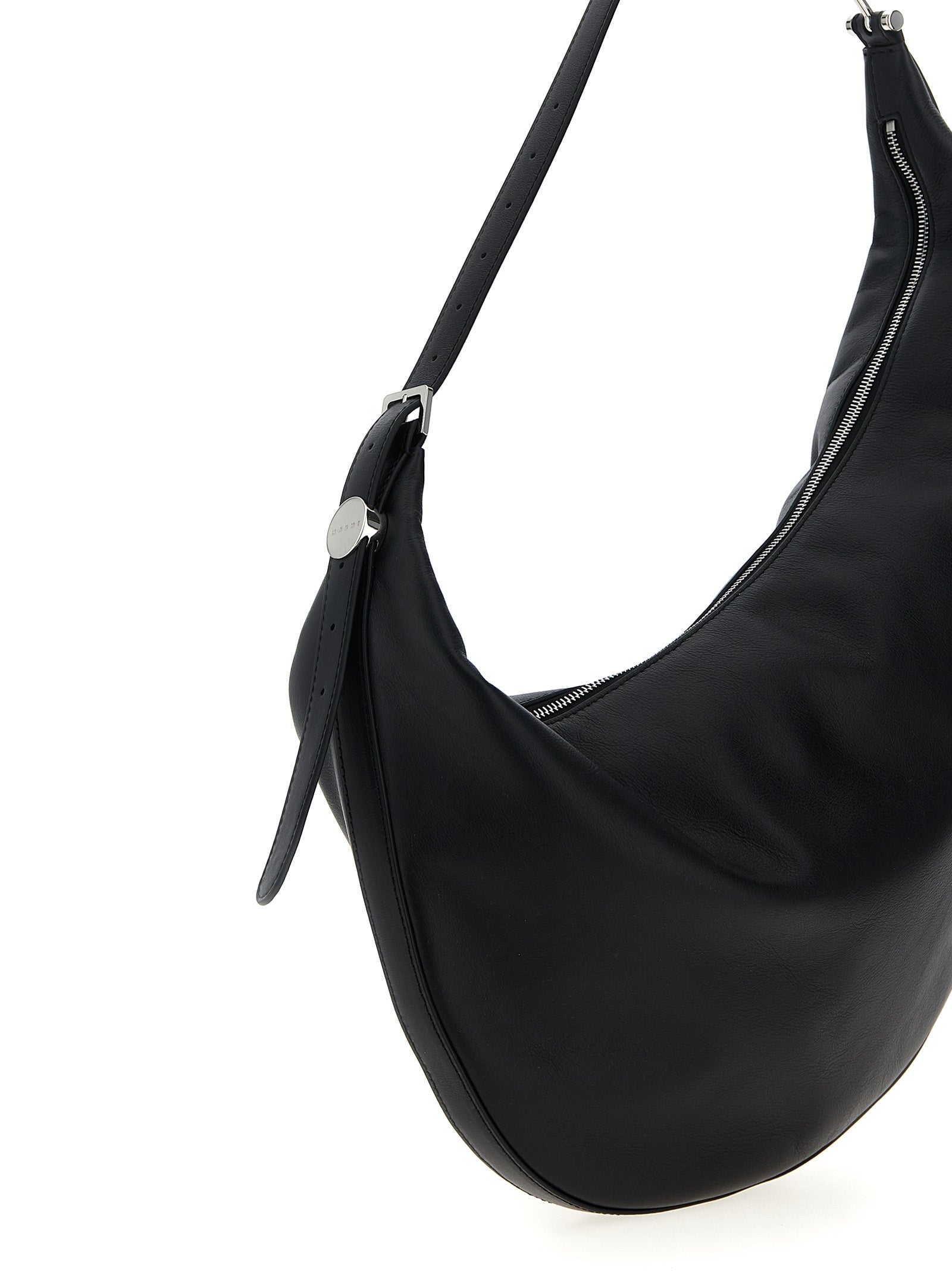 Black Calfskin Shoulder Bag