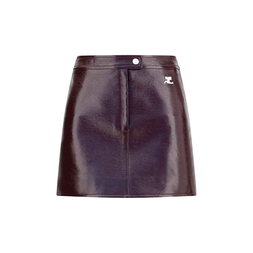 Bordeaux Cotton Mini Skirt