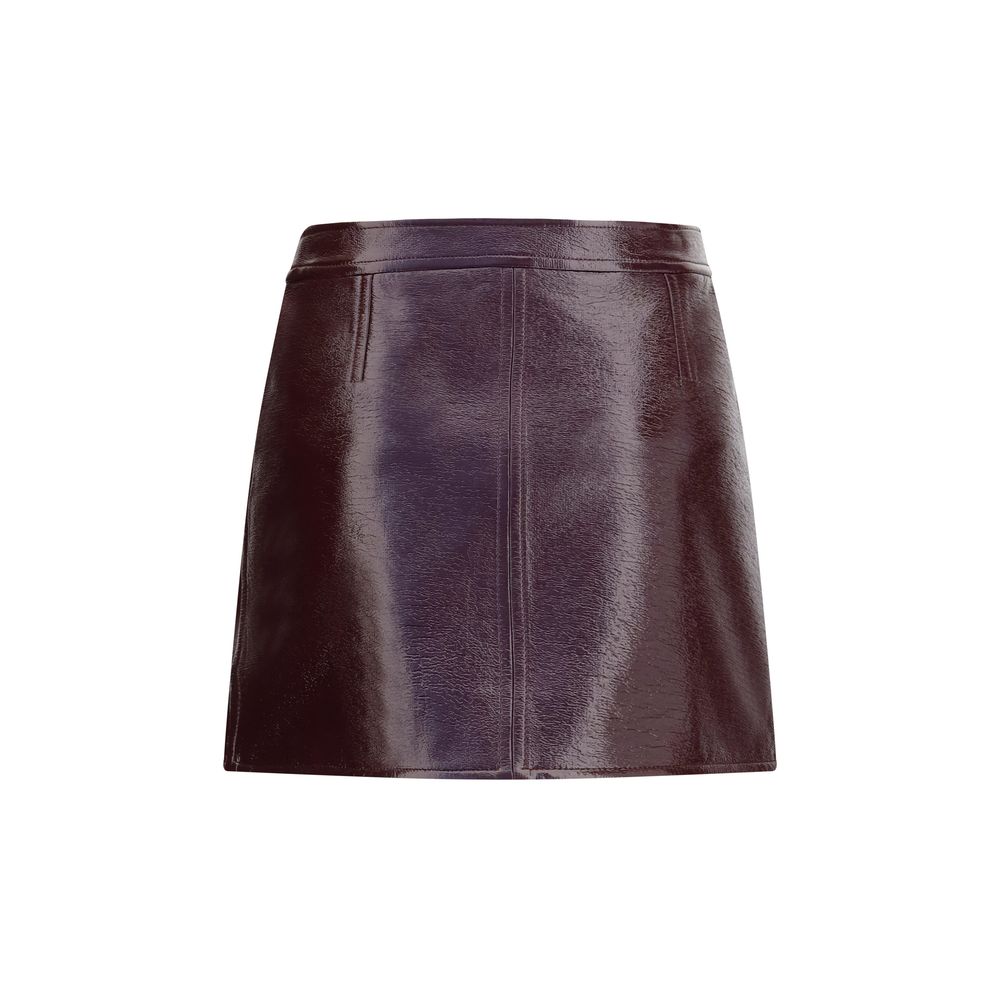 Bordeaux Cotton Mini Skirt