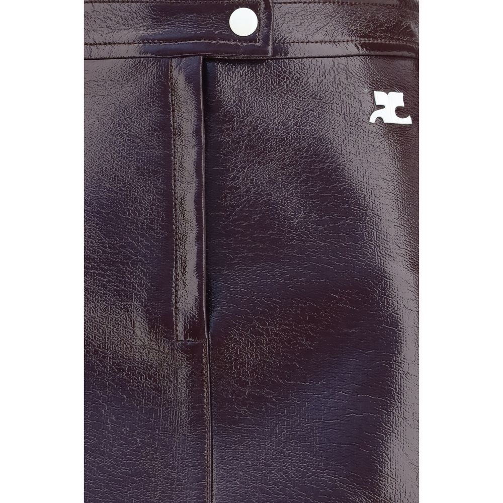 Bordeaux Cotton Mini Skirt