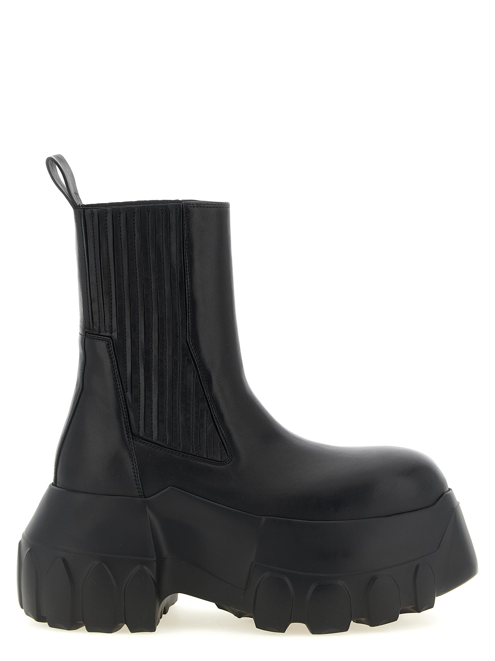 Black Ramie Ankle Boots