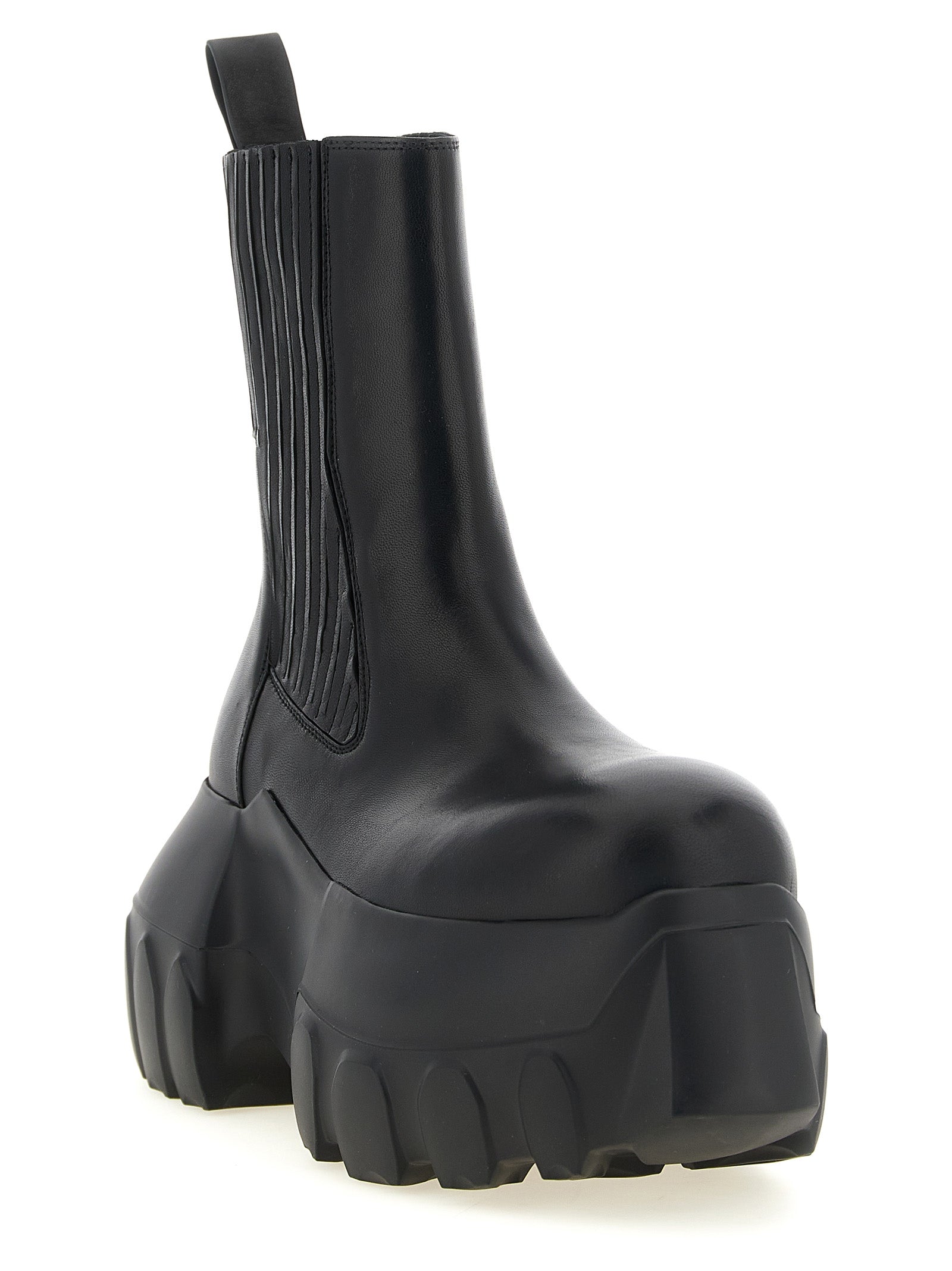 Black Ramie Ankle Boots