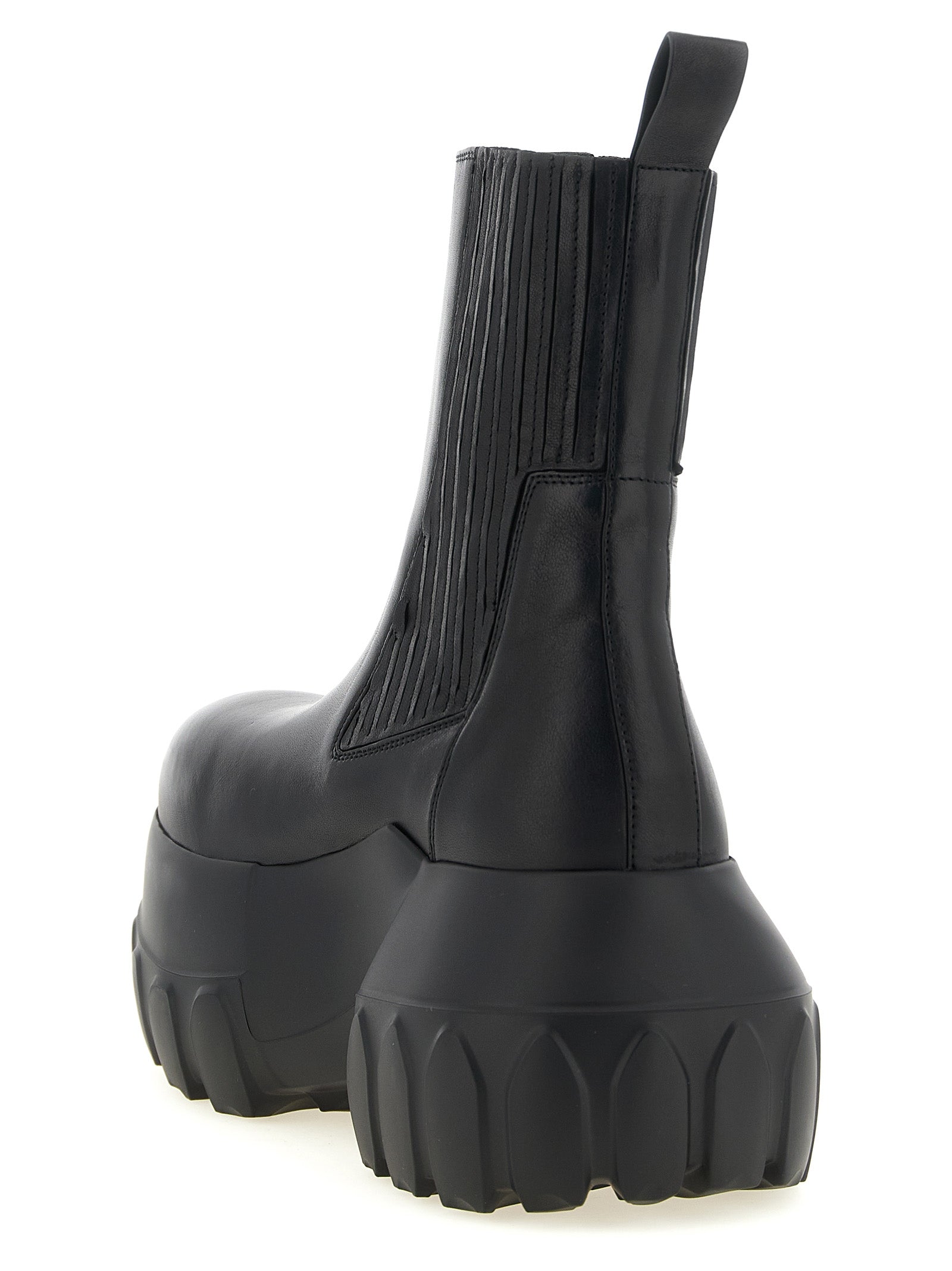 Black Ramie Ankle Boots