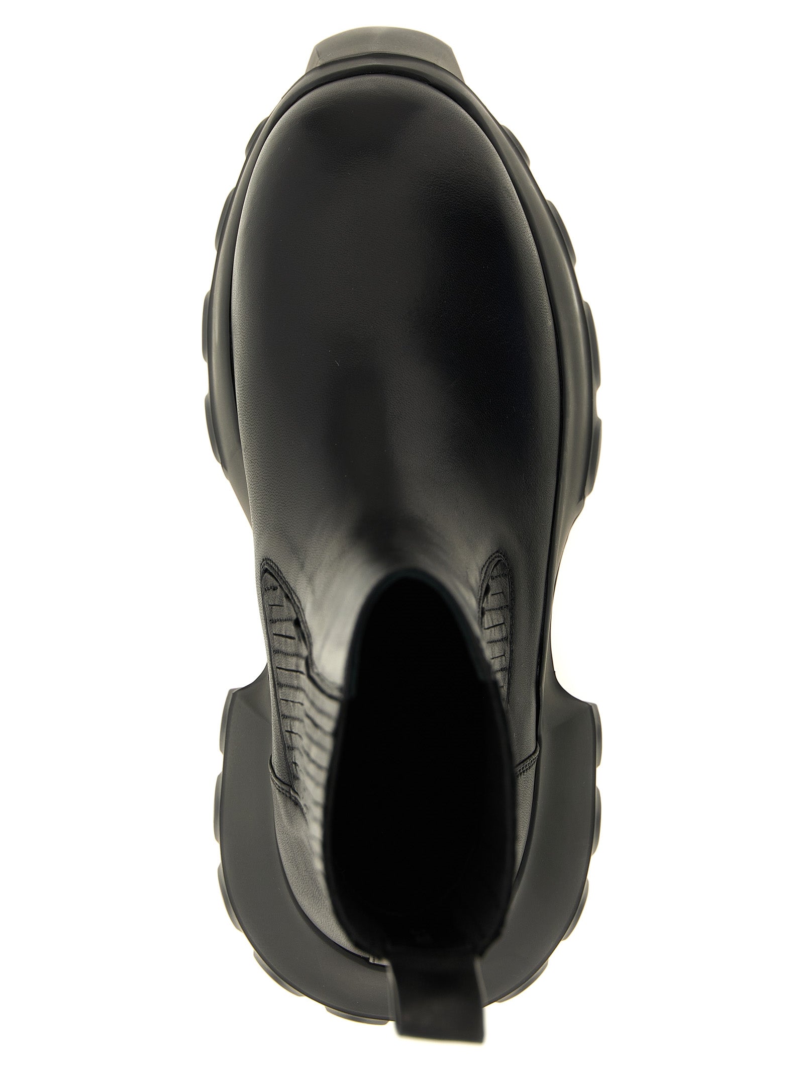 Black Ramie Ankle Boots