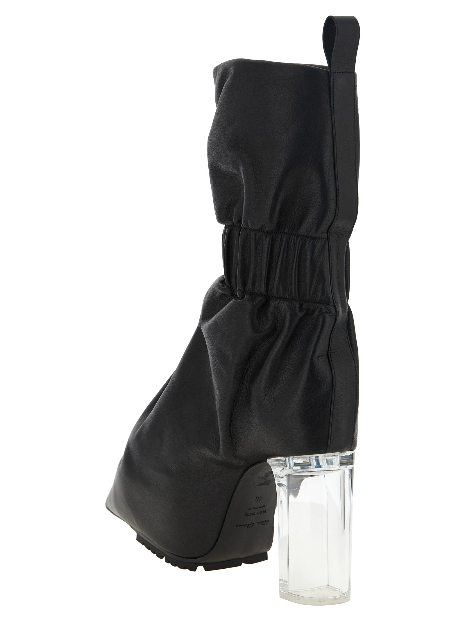 Black Calfskin Ankle Boots