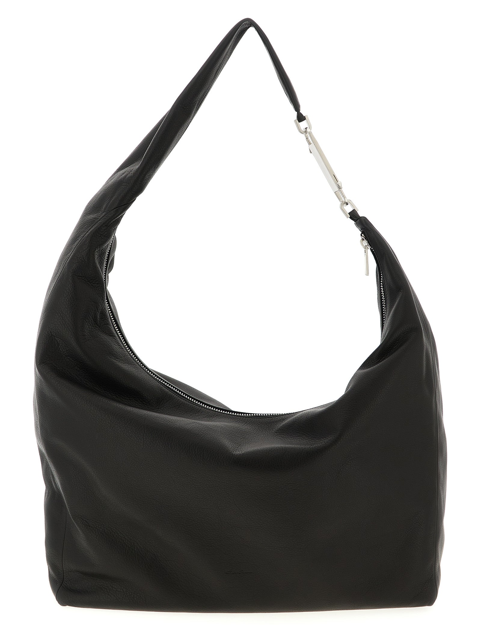 Black Calfskin Shoulder Bag