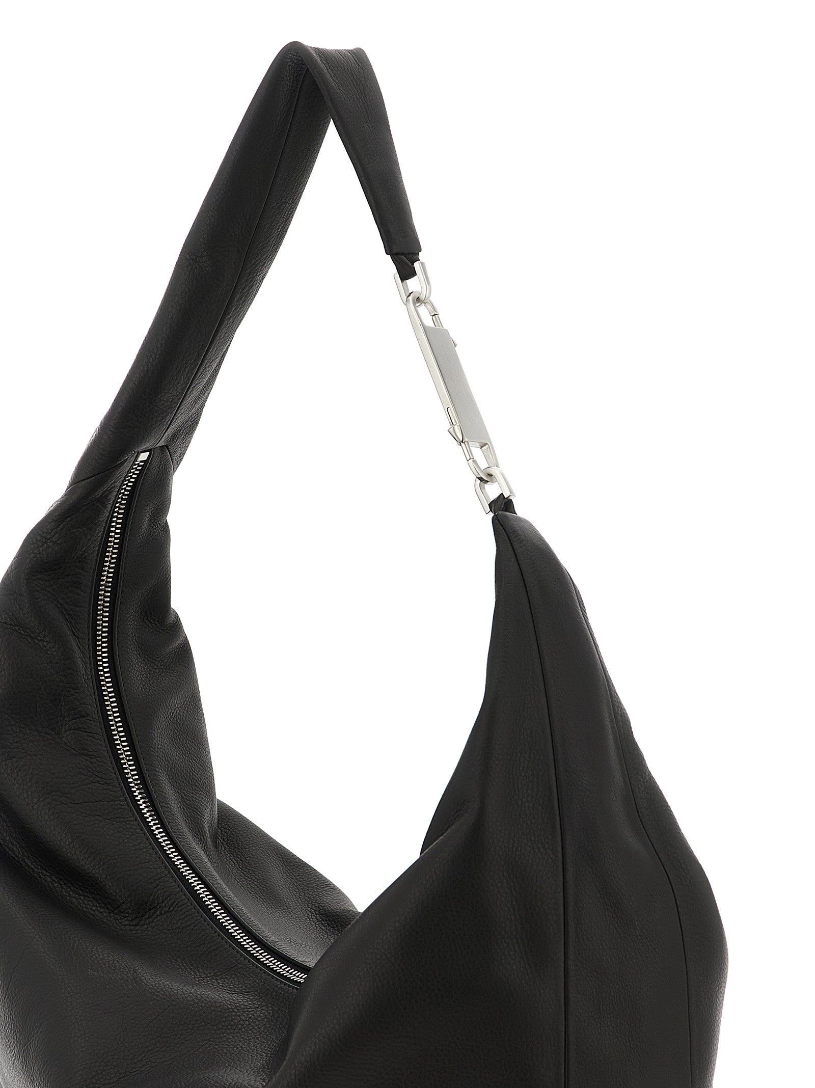 Black Calfskin Shoulder Bag
