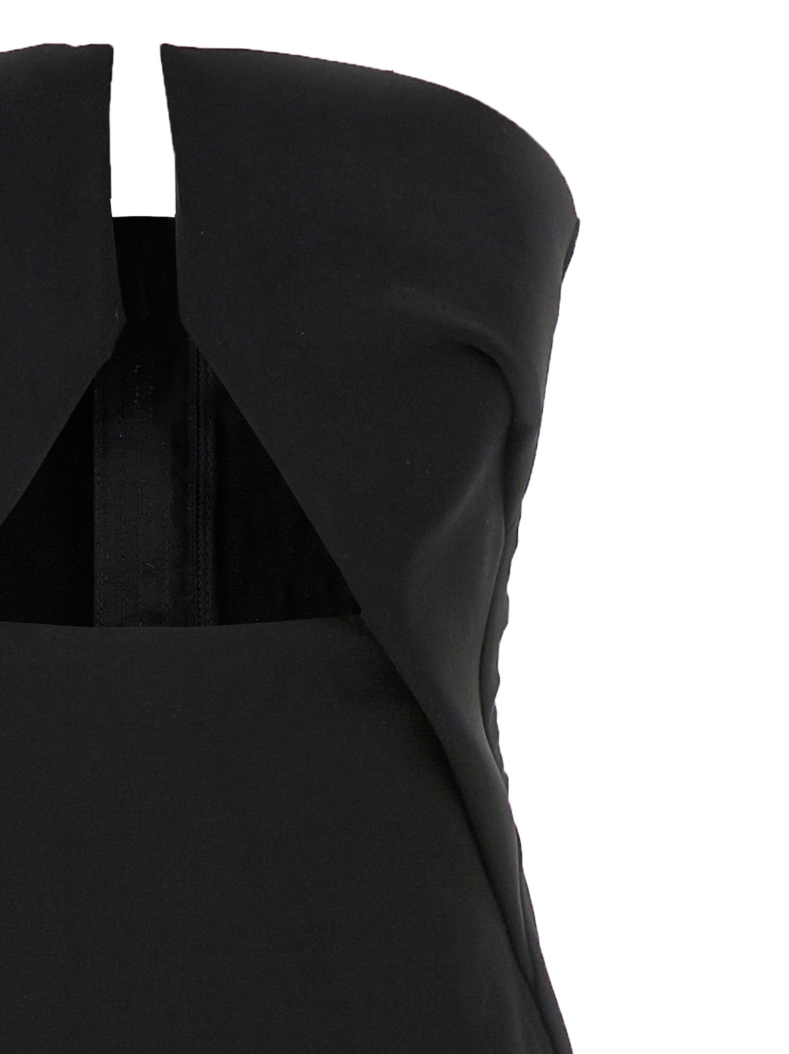Black Wool Long Dress
