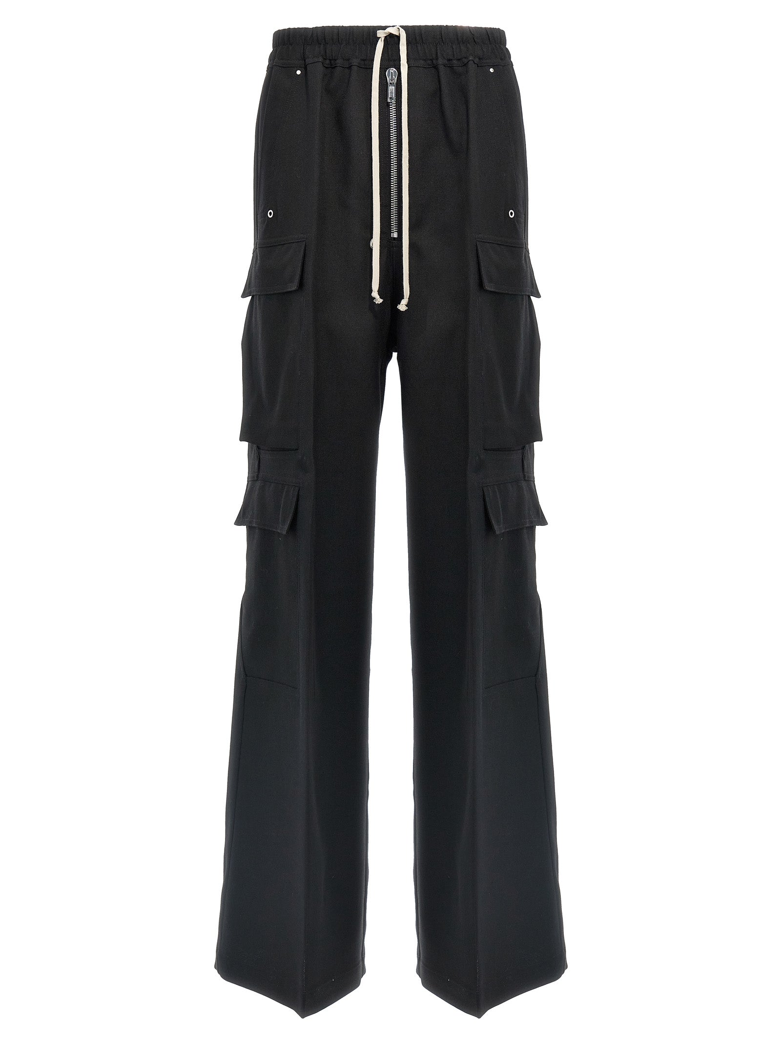Black Wool Cargo Pants