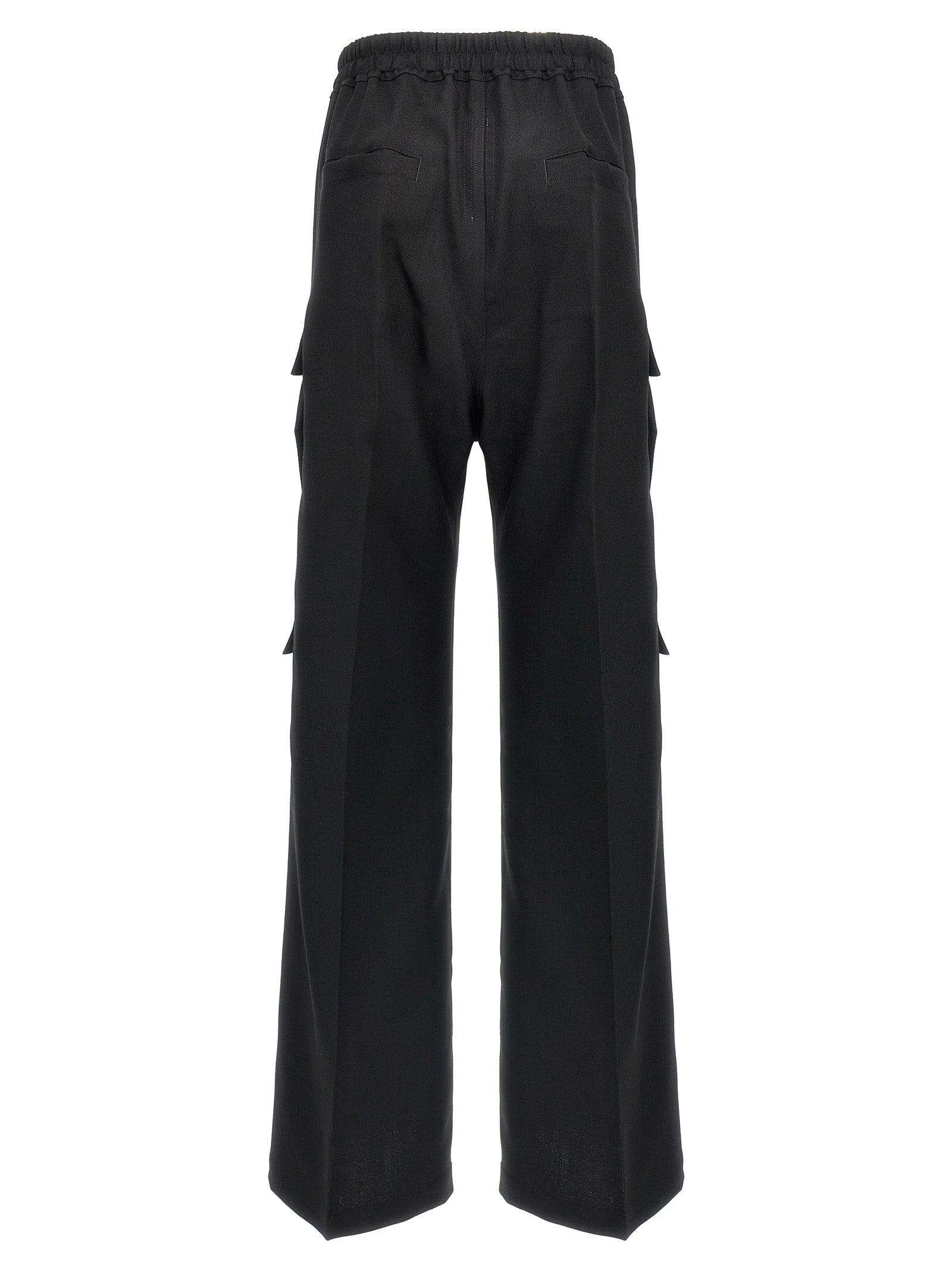 Black Wool Cargo Pants